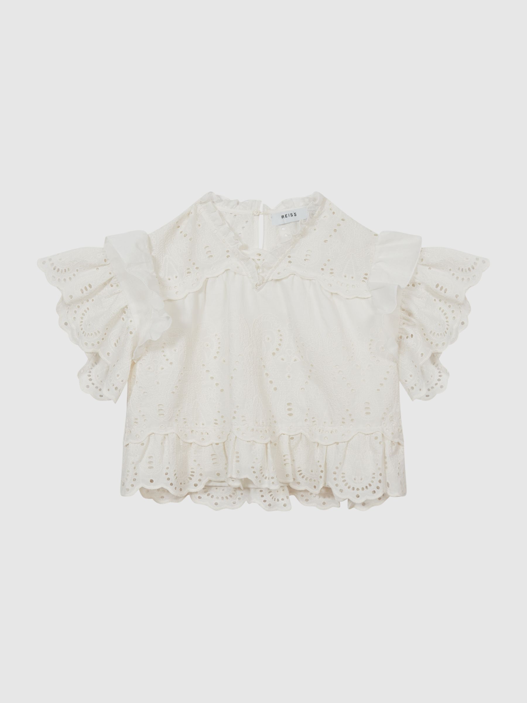 Lace Blouse in Ivory - Image 2 of 5