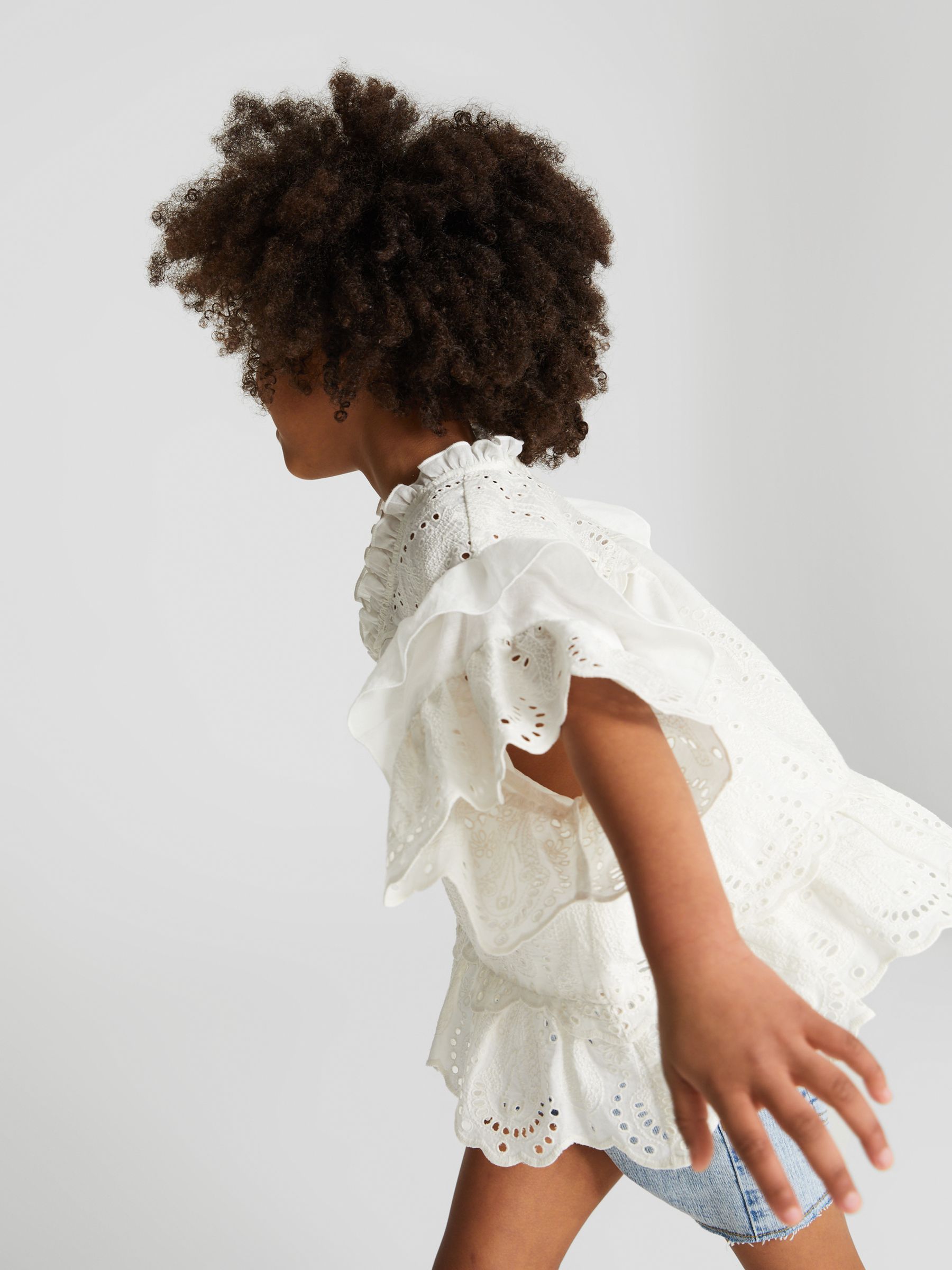 Lace Blouse in Ivory - Image 4 of 5