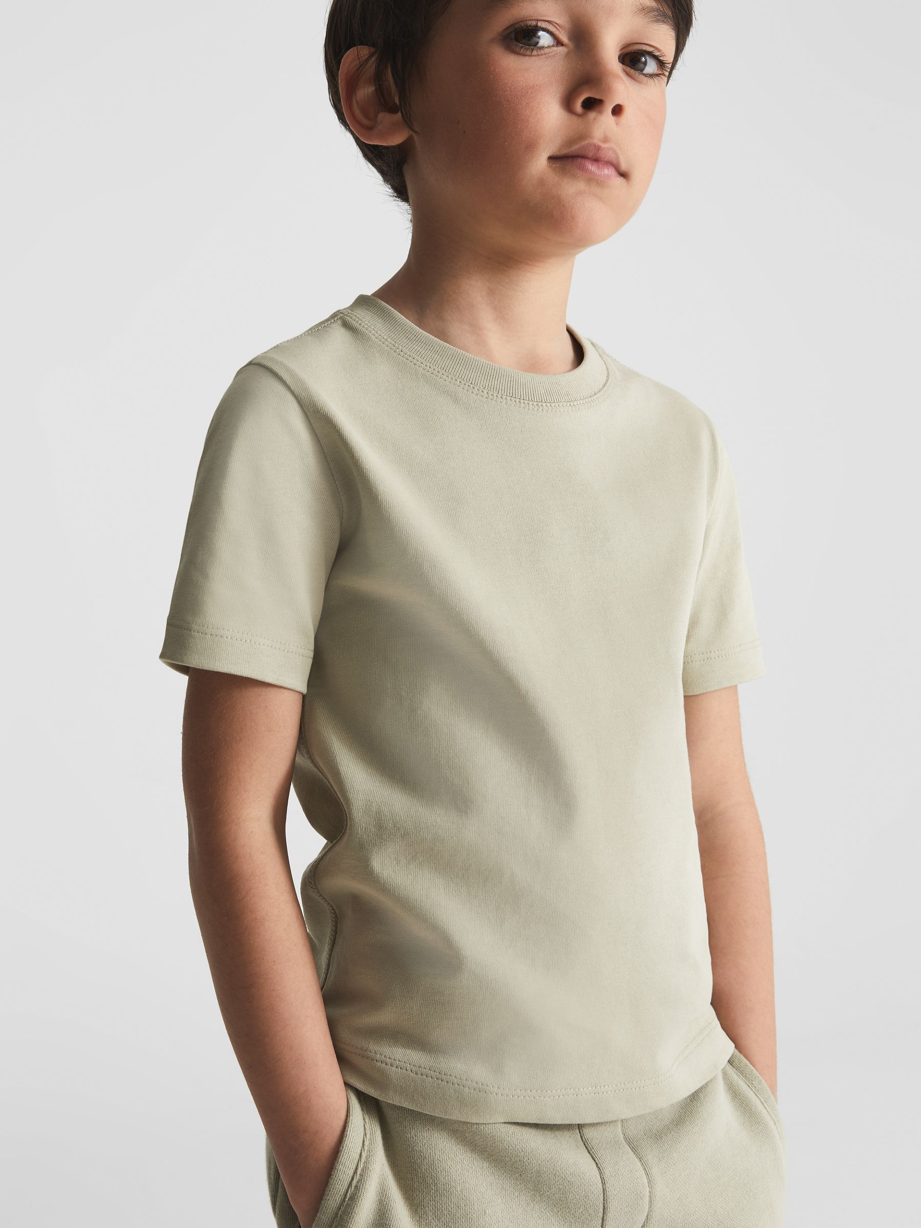Garment-dye Relaxed Fit T-shirt in Sage - Image 1 of 6