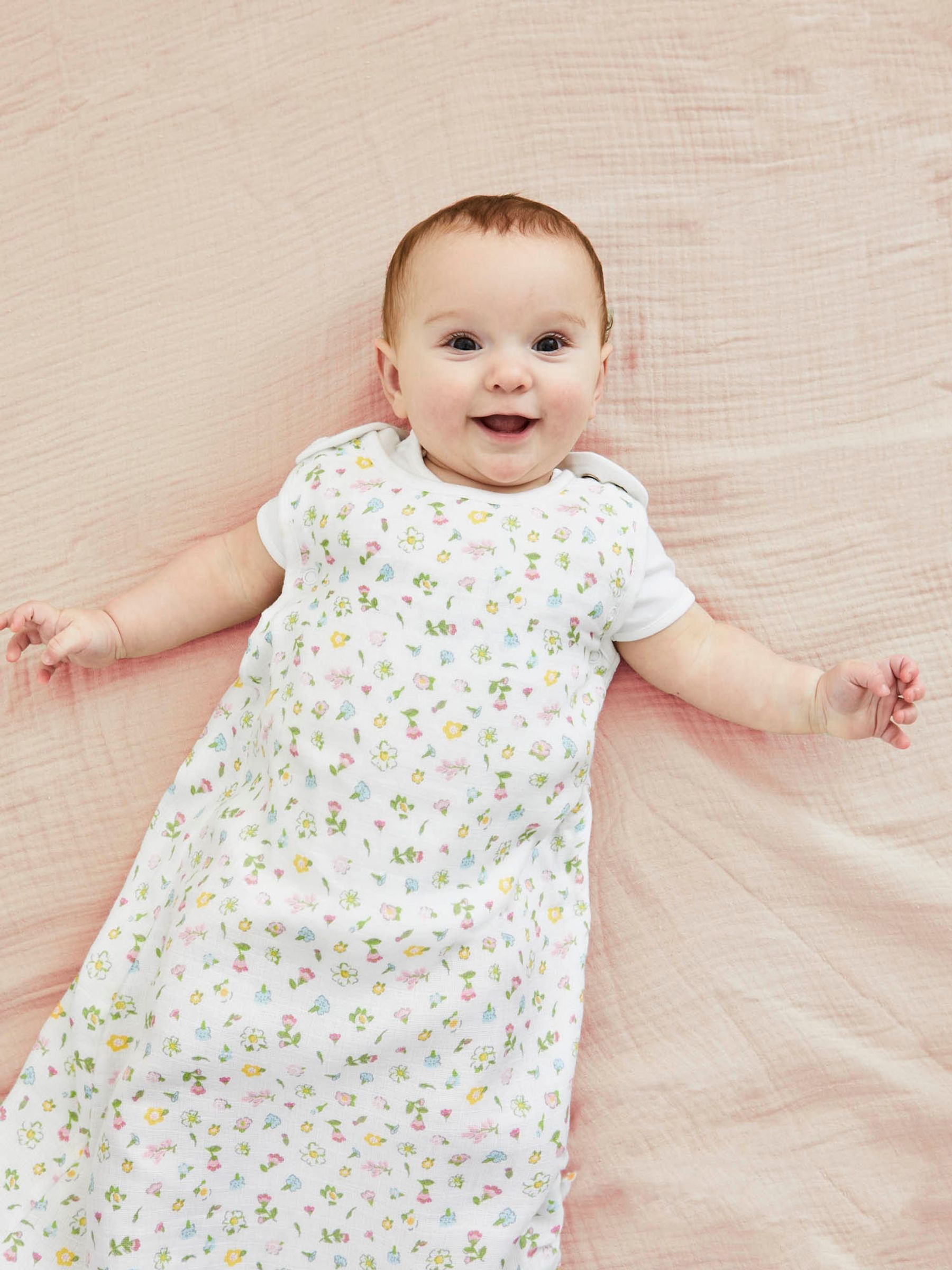 Summer Floral 1 Tog Baby Muslin Sleeping Bag - Image 1 of 4