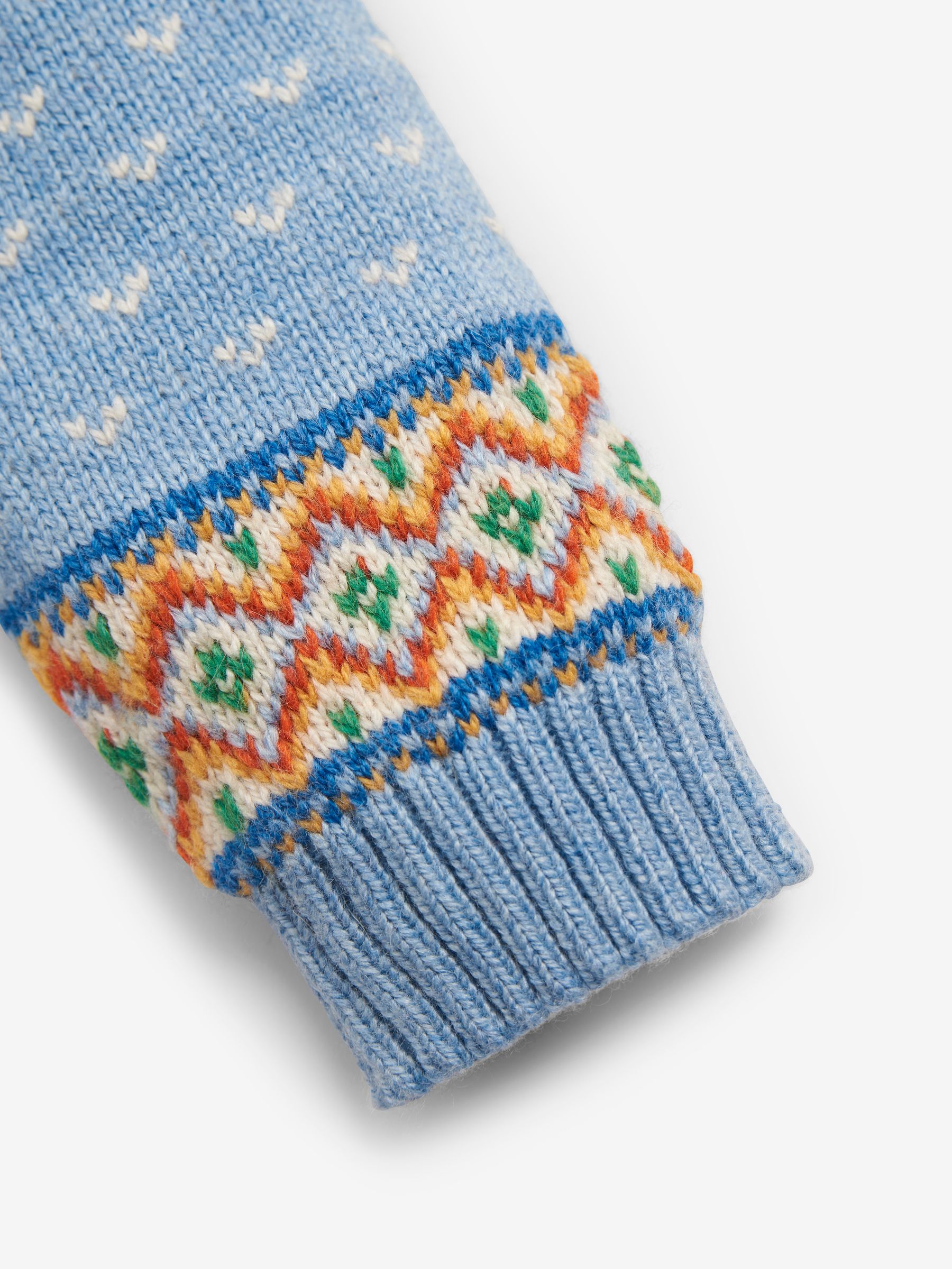 Blue Baby Snowman Fair Isle Pattern Knit Set - Image 5 of 5