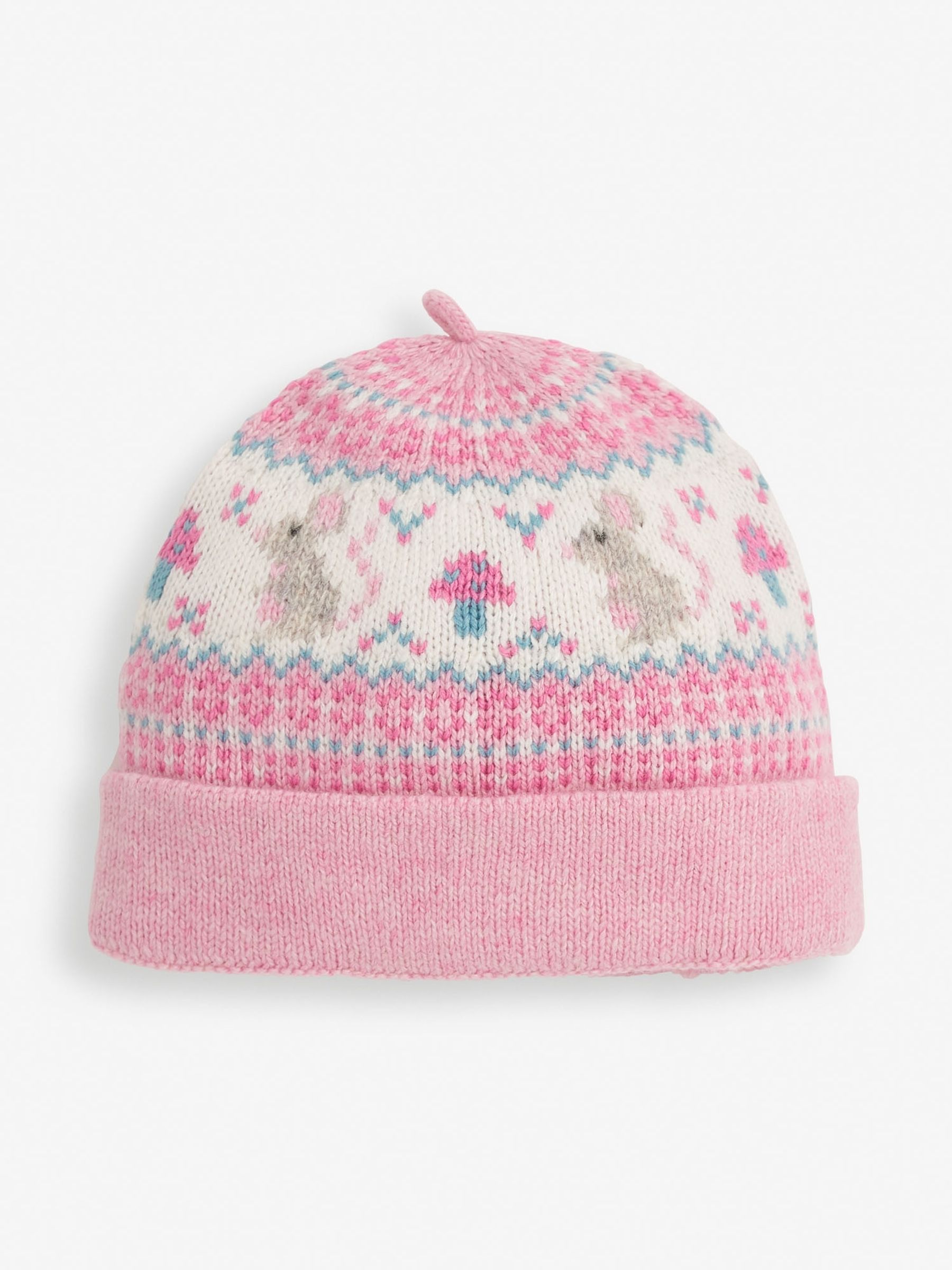 Rose Mouse Baby Fairisle Pattern Hat - Image 1 of 2