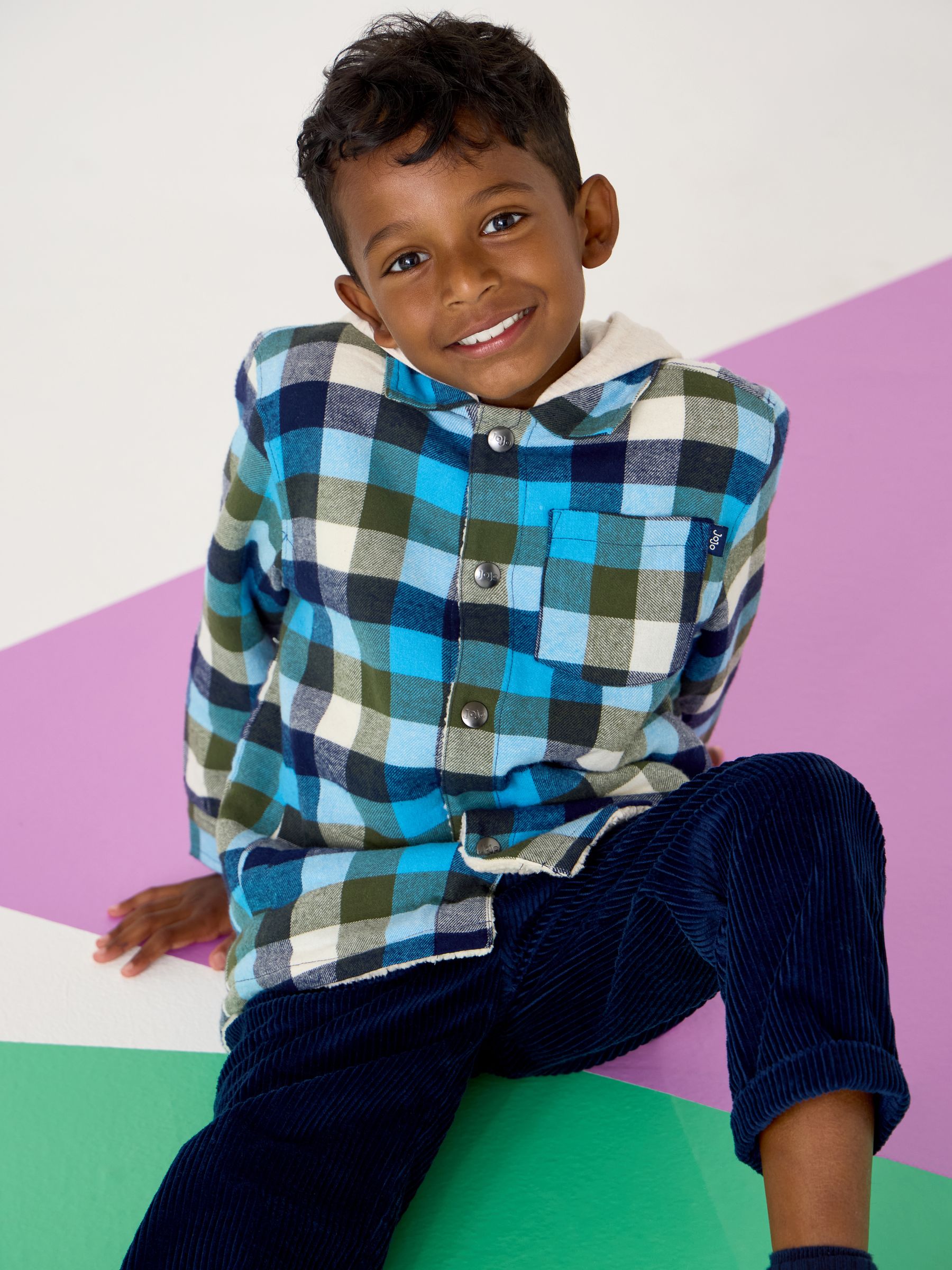 Navy Blue Chunky Cord Pull-On Trousers JoJo Maman Bébé