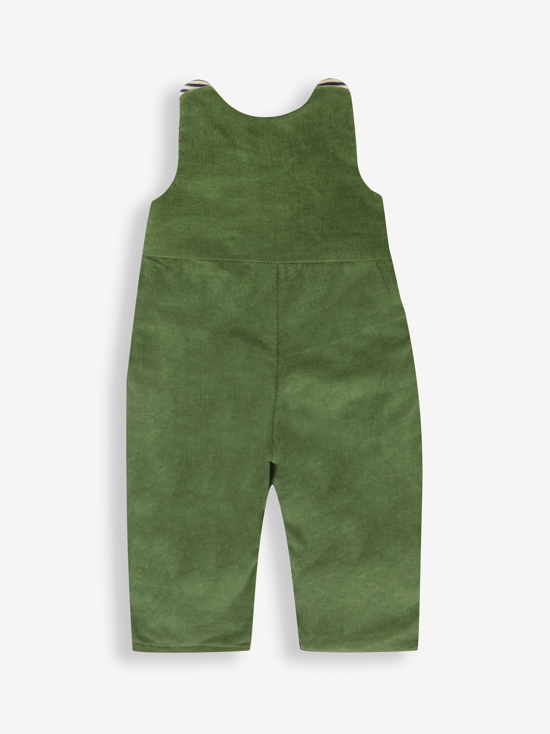 Khaki Green Duck Embroidered Pocket Cord Dungarees - Image 2 of 3