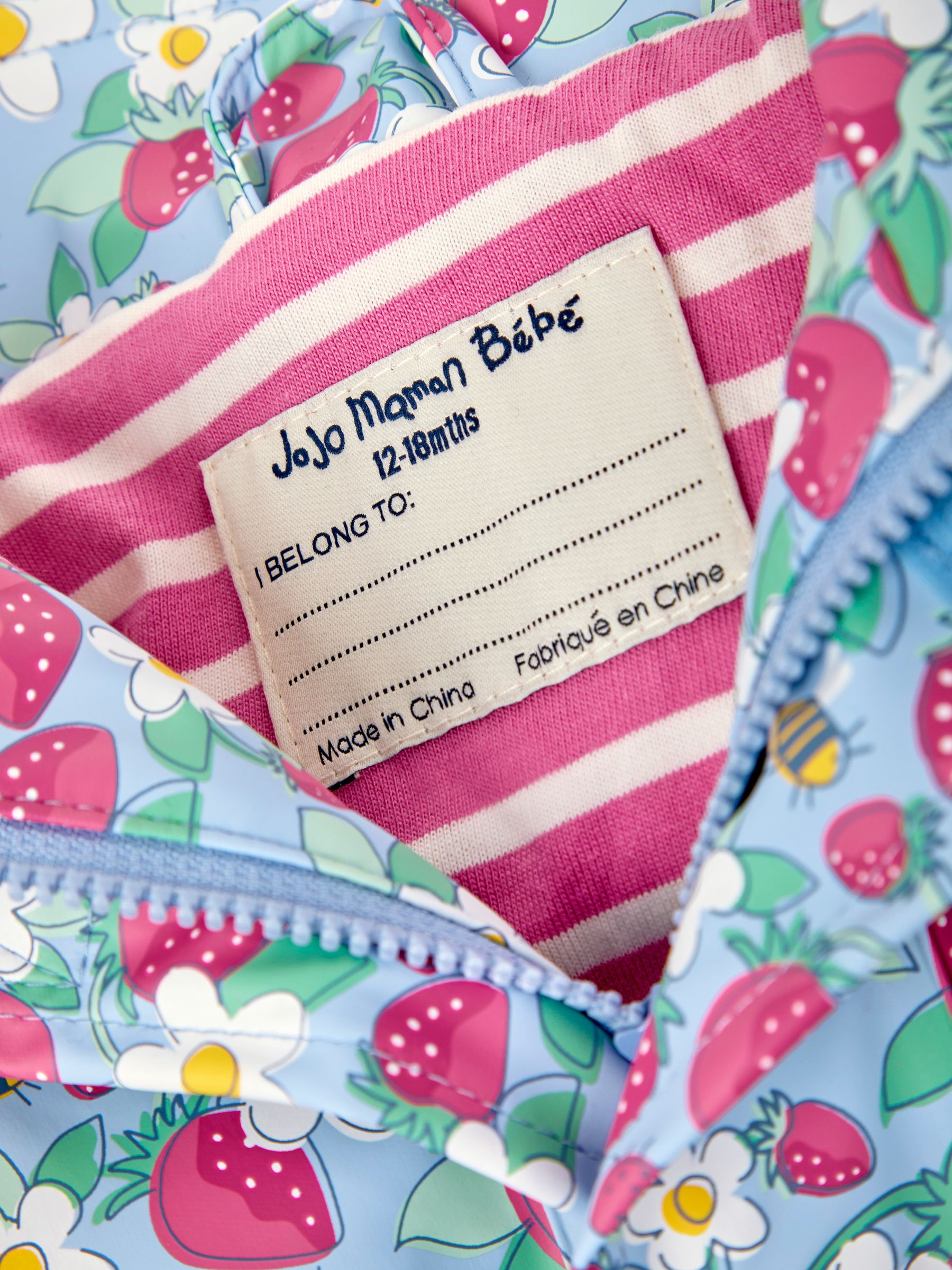 Blue Strawberry Waterproof Jacket - Image 2 of 3