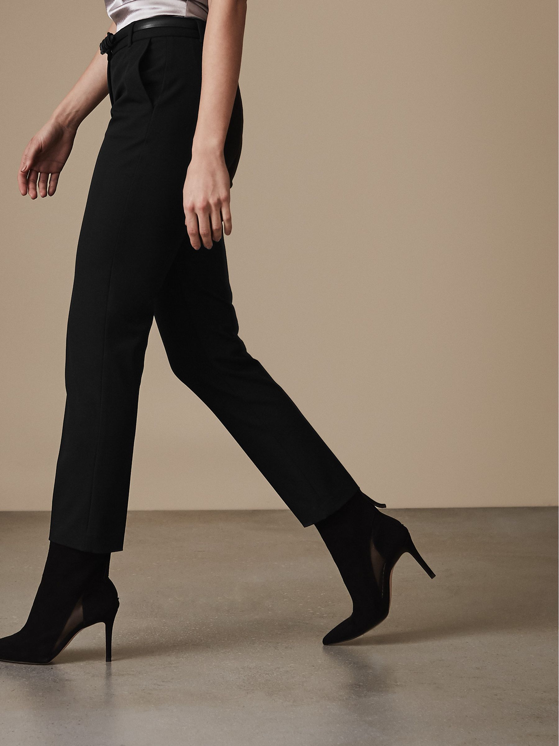 Cropped Tailored Trousers in Black - Image 3 of 6