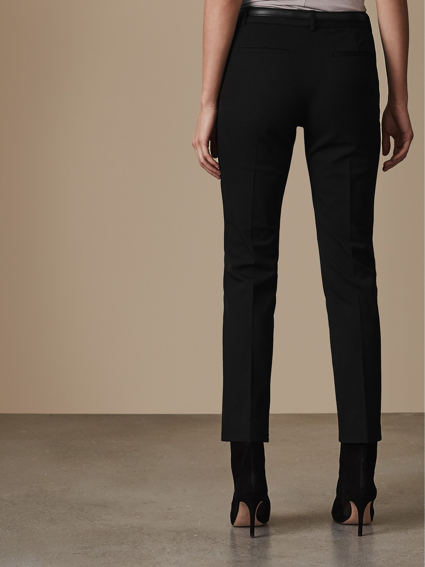 Cropped Tailored Trousers in Black - Image 4 of 6