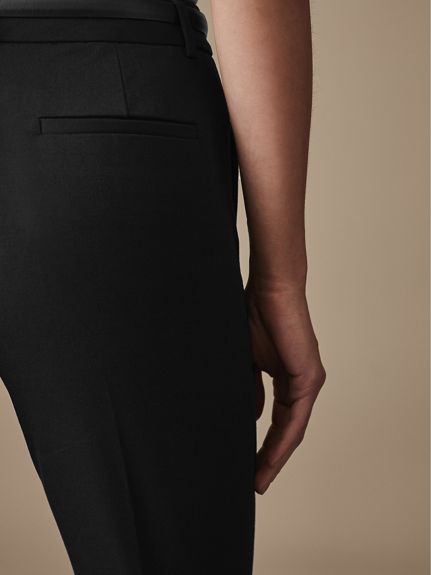 Cropped Tailored Trousers in Black - Image 5 of 6