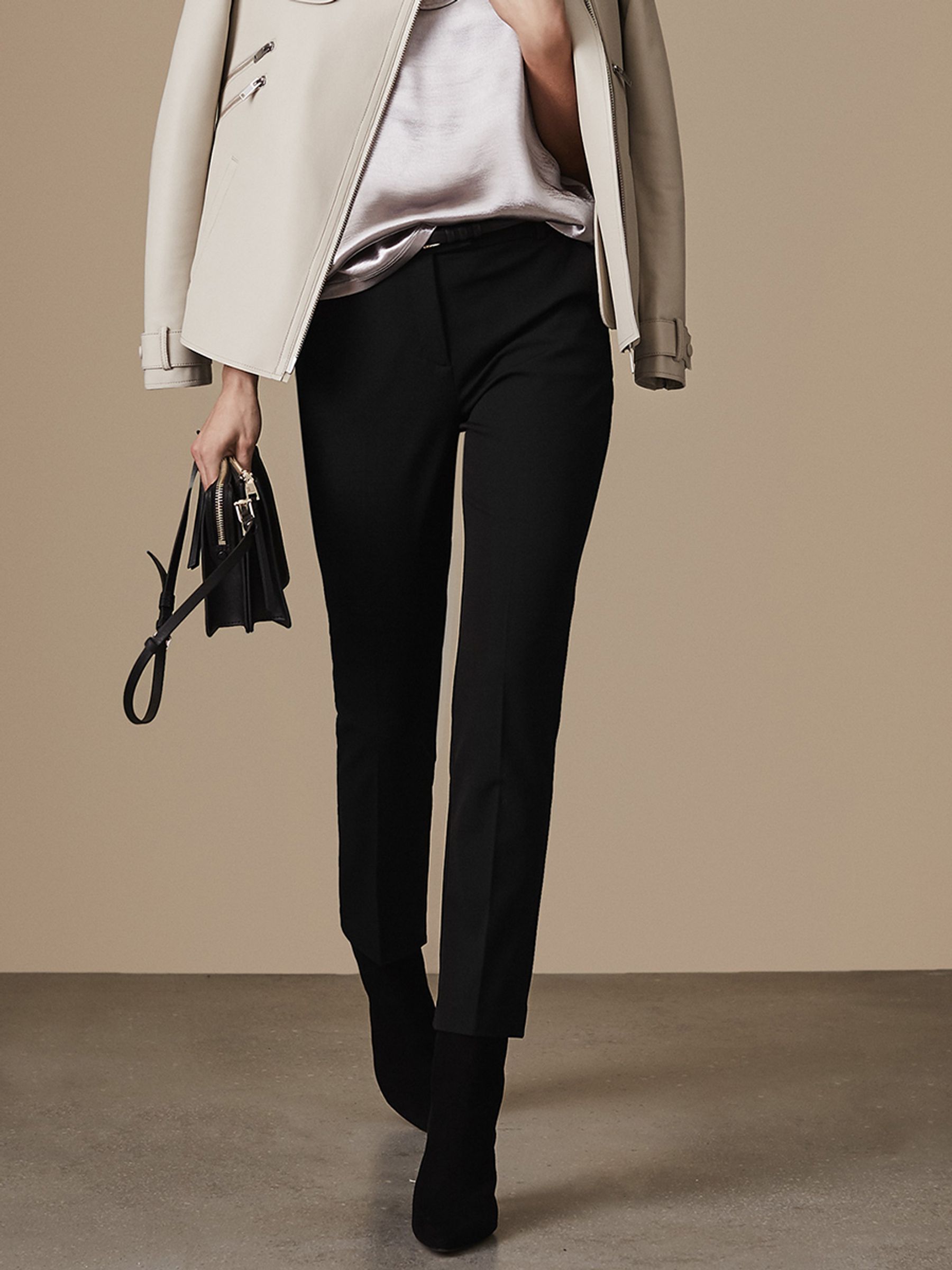 Cropped Tailored Trousers in Black - Image 6 of 6