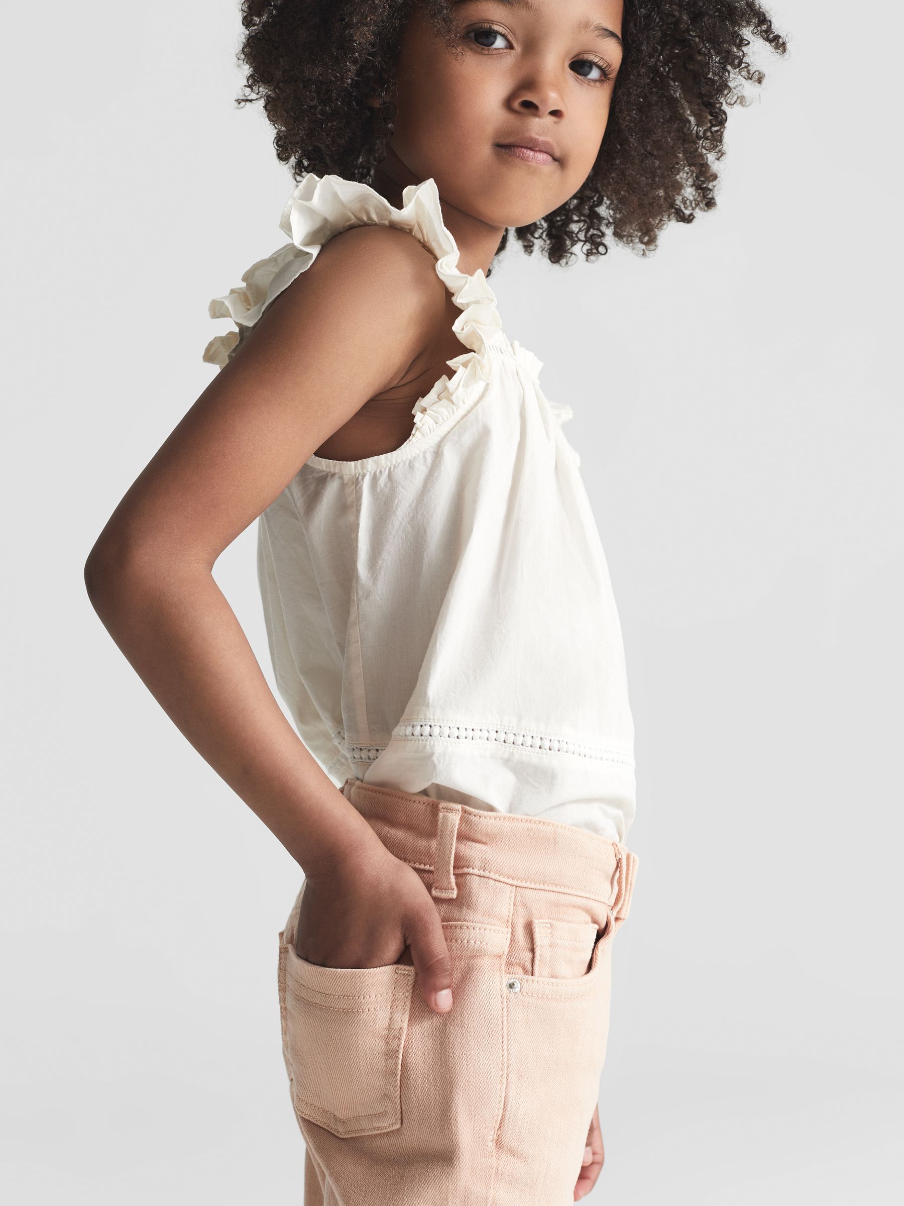 Kick Flare Jeans in Apricot - Image 3 of 6