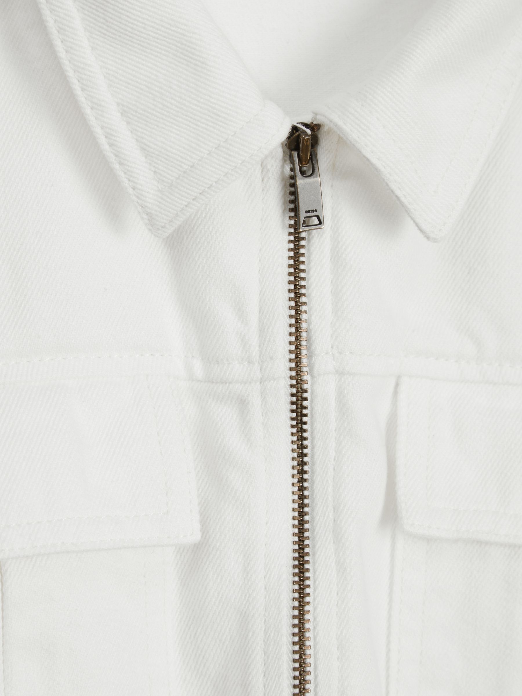 Denim Playsuit in White - Image 6 of 6