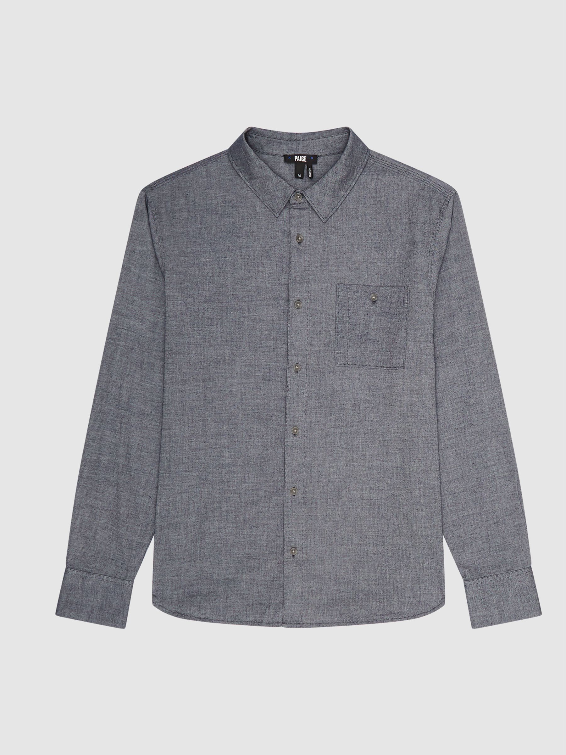 Paige Washed Denim Shirt in Karlsen - Image 2 of 5 Paige Washed Denim Shirt in Karlsen - Image 2 of 5