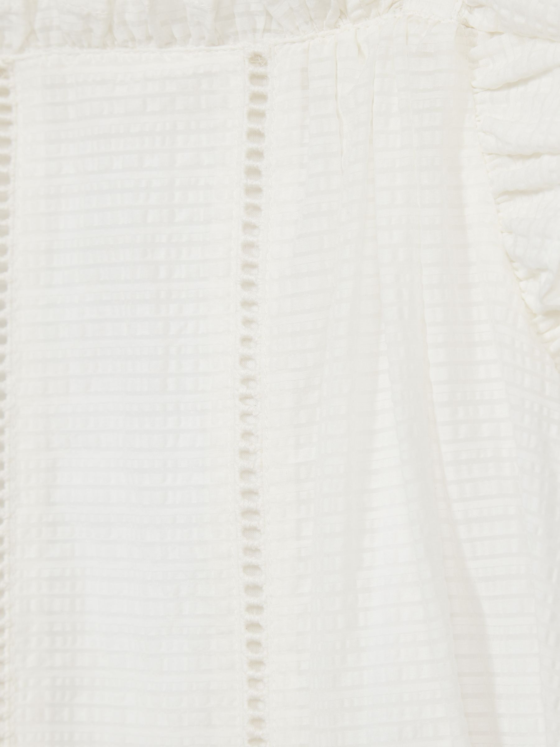 Textured Mini Dress in Ivory - Image 5 of 5