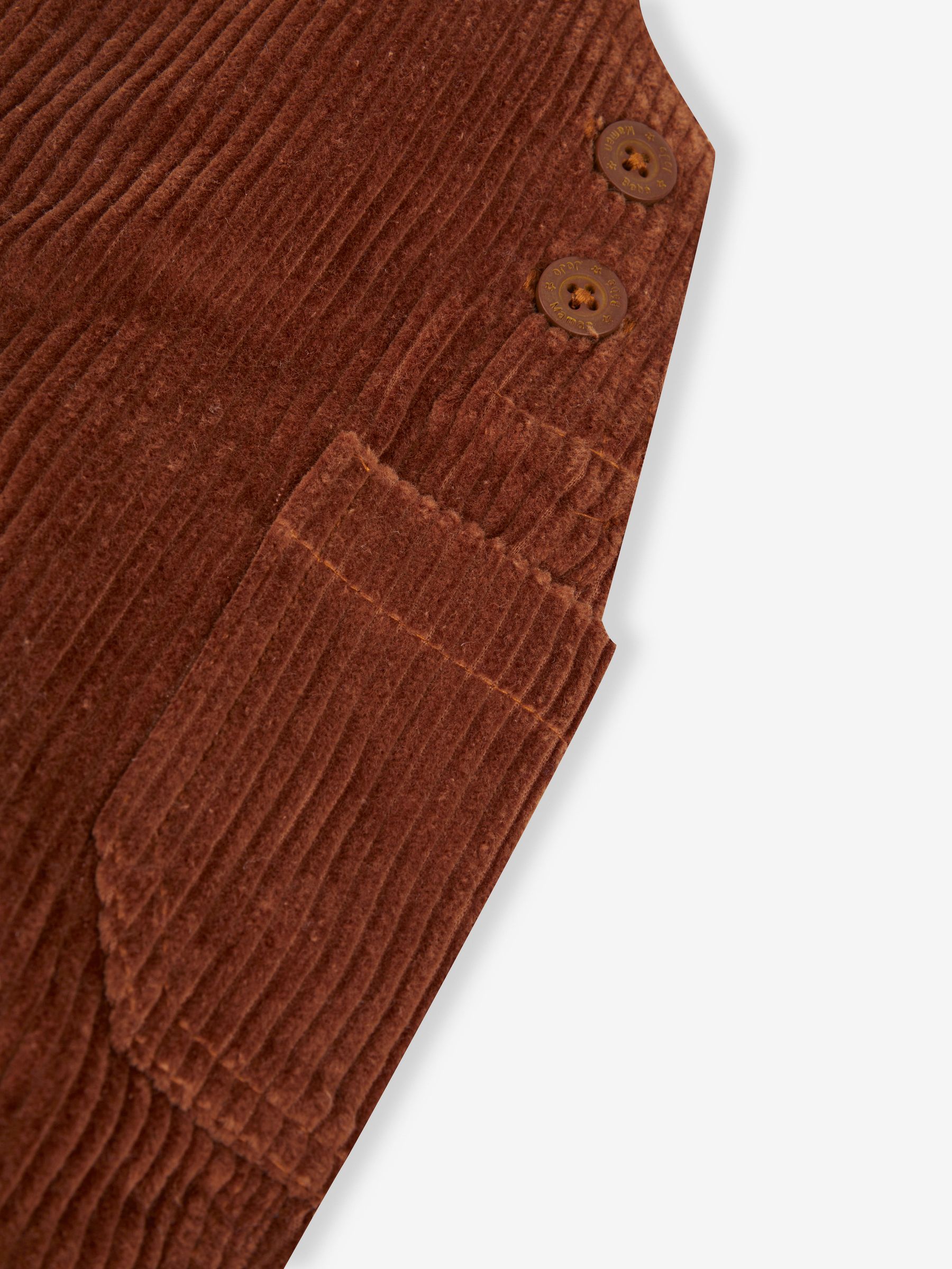 Toffee Brown Cord Dungarees - Image 4 of 4