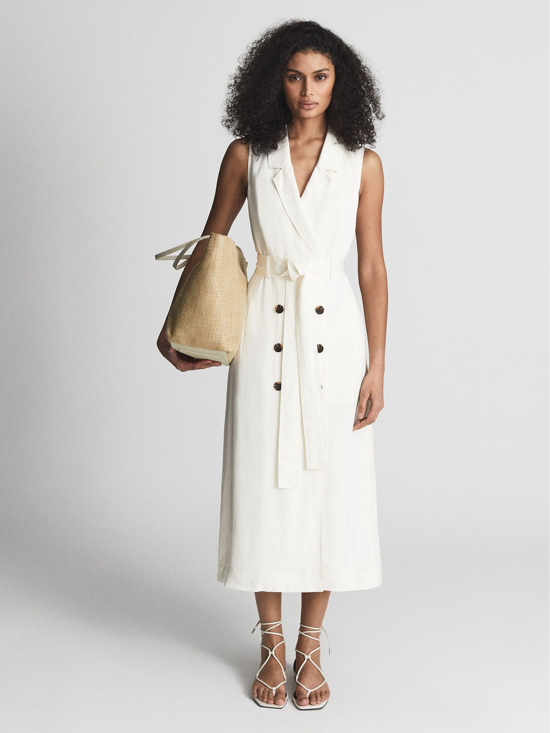 Raffia Tote Bag in Natural - Image 3 of 8