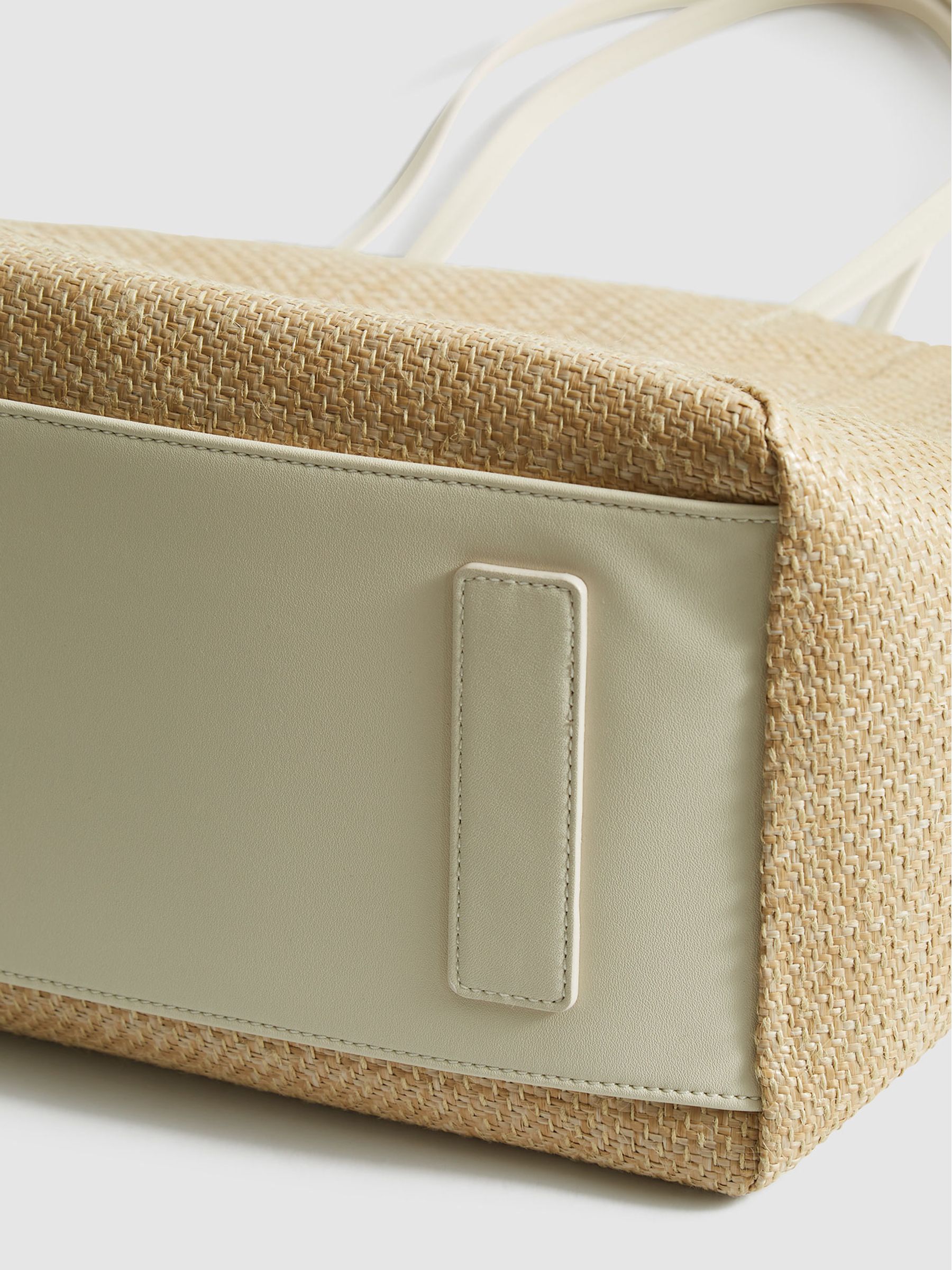 Raffia Tote Bag in Natural - Image 6 of 8