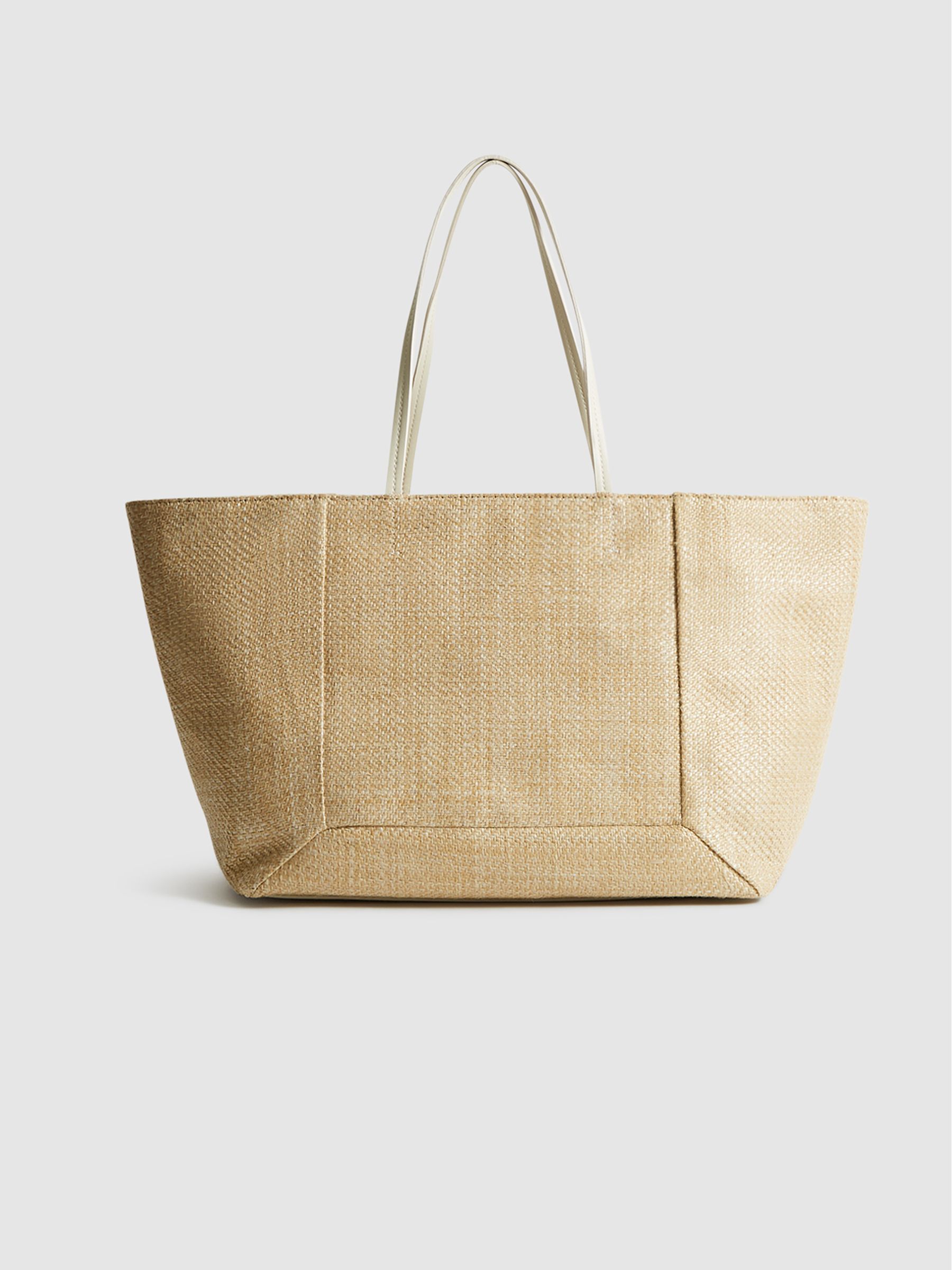 Raffia Tote Bag in Natural - Image 8 of 8
