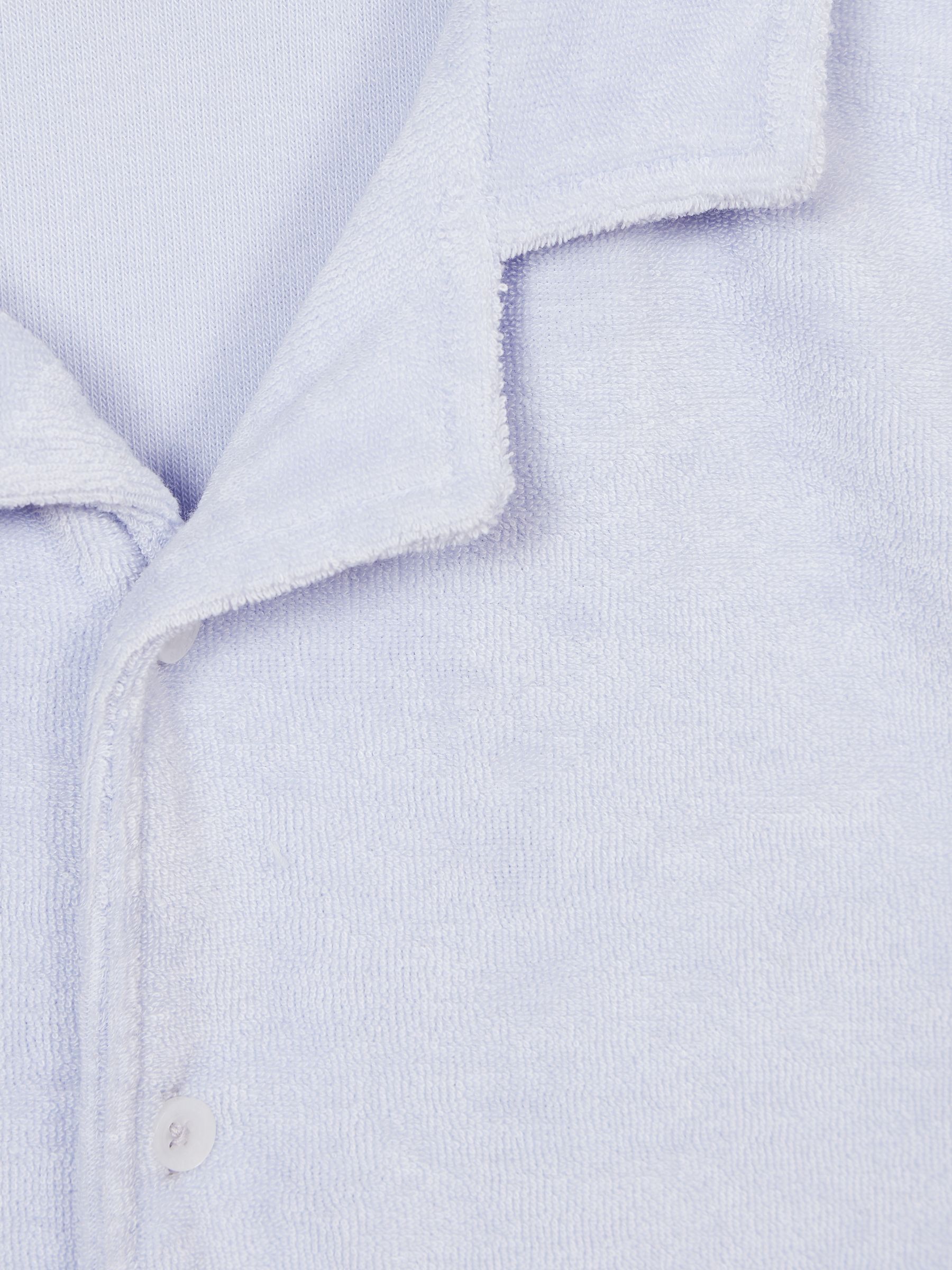 Short Sleeve Cuban Collar Shirt in Lilac - Image 5 of 5