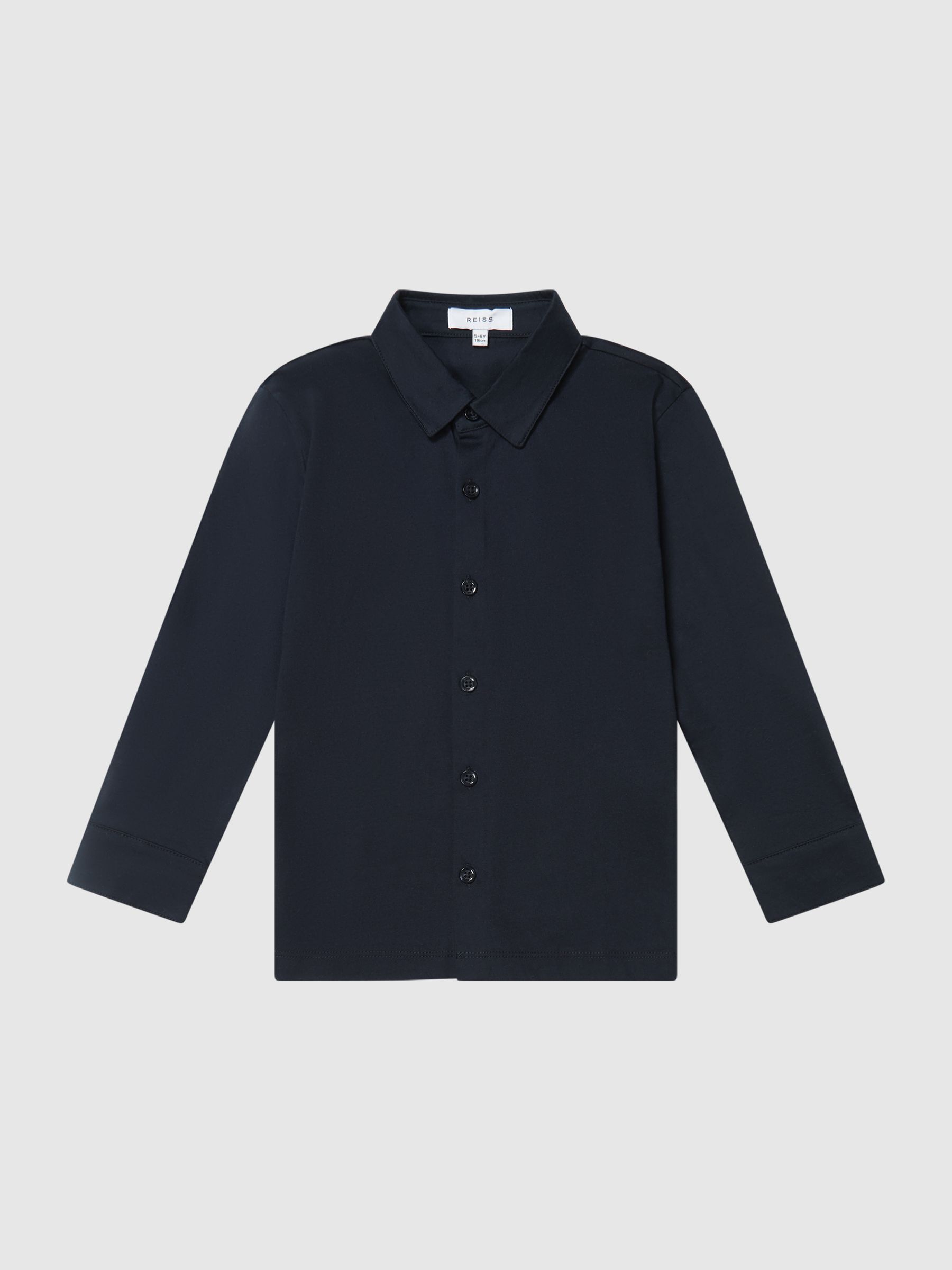 Cotton Shirt in Navy - Image 2 of 6