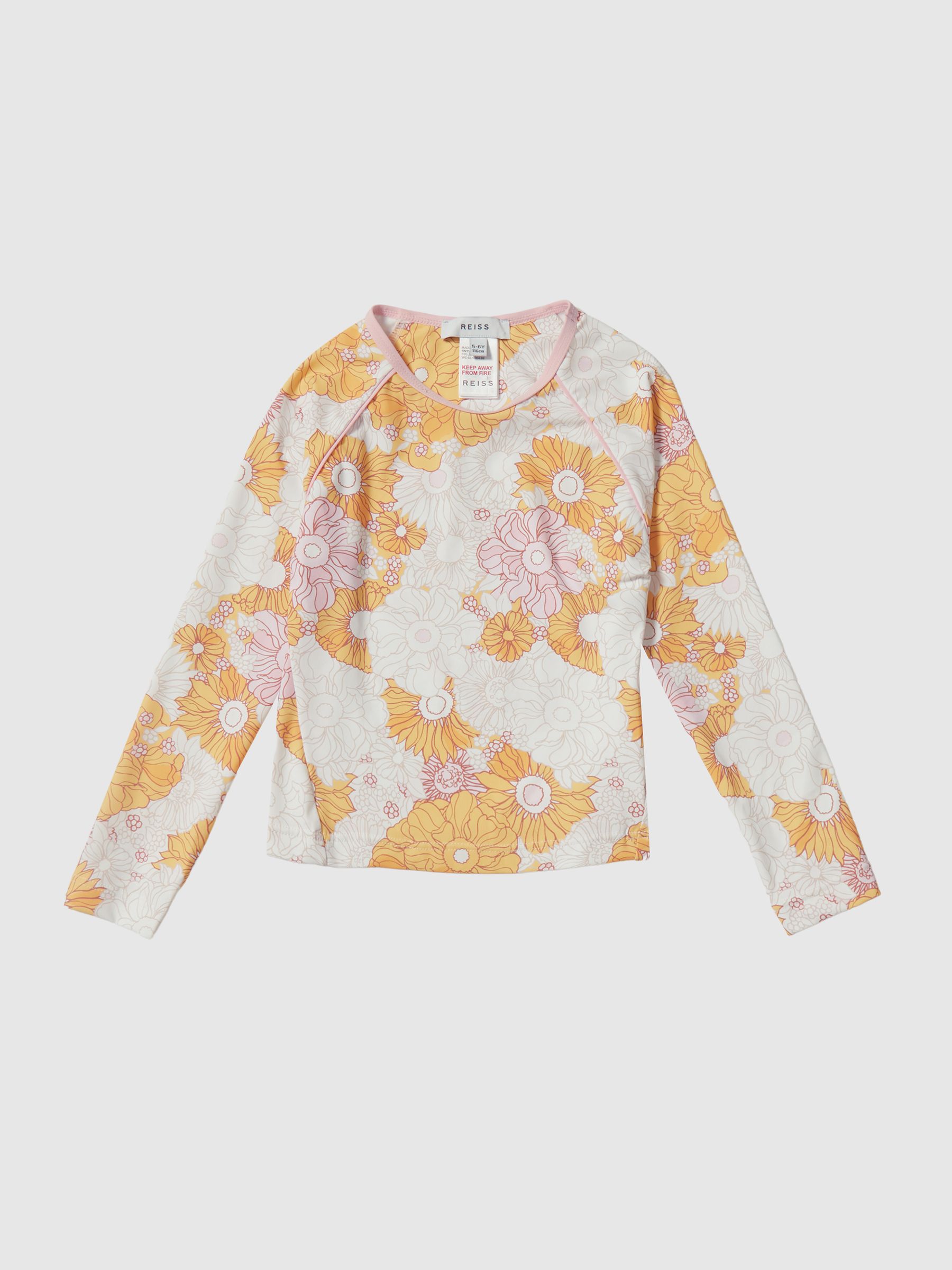 Printed Bikini Shorts in Coral - Image 2 of 7