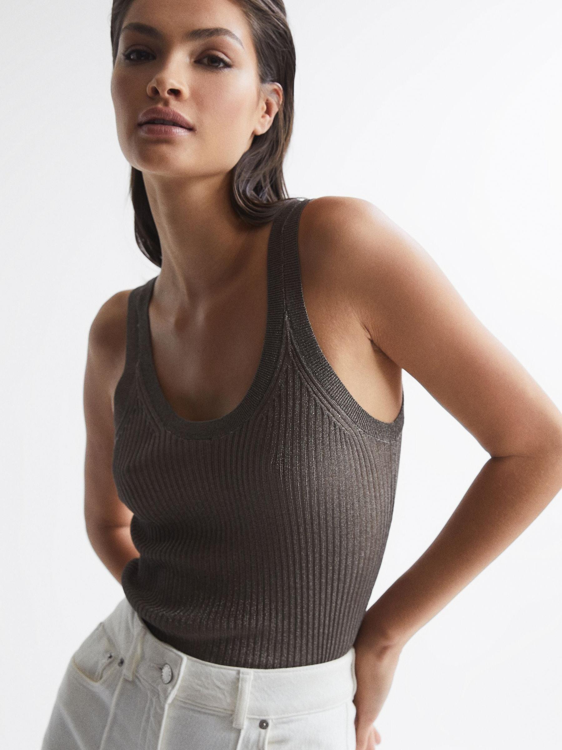 Metallic Top in Mink - Image 1 of 7