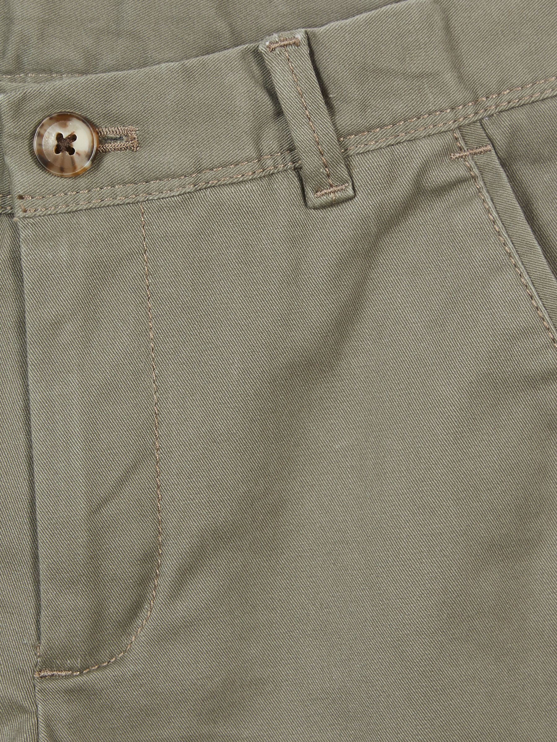 Slim Fit Casual Chinos in Khaki - Image 6 of 6