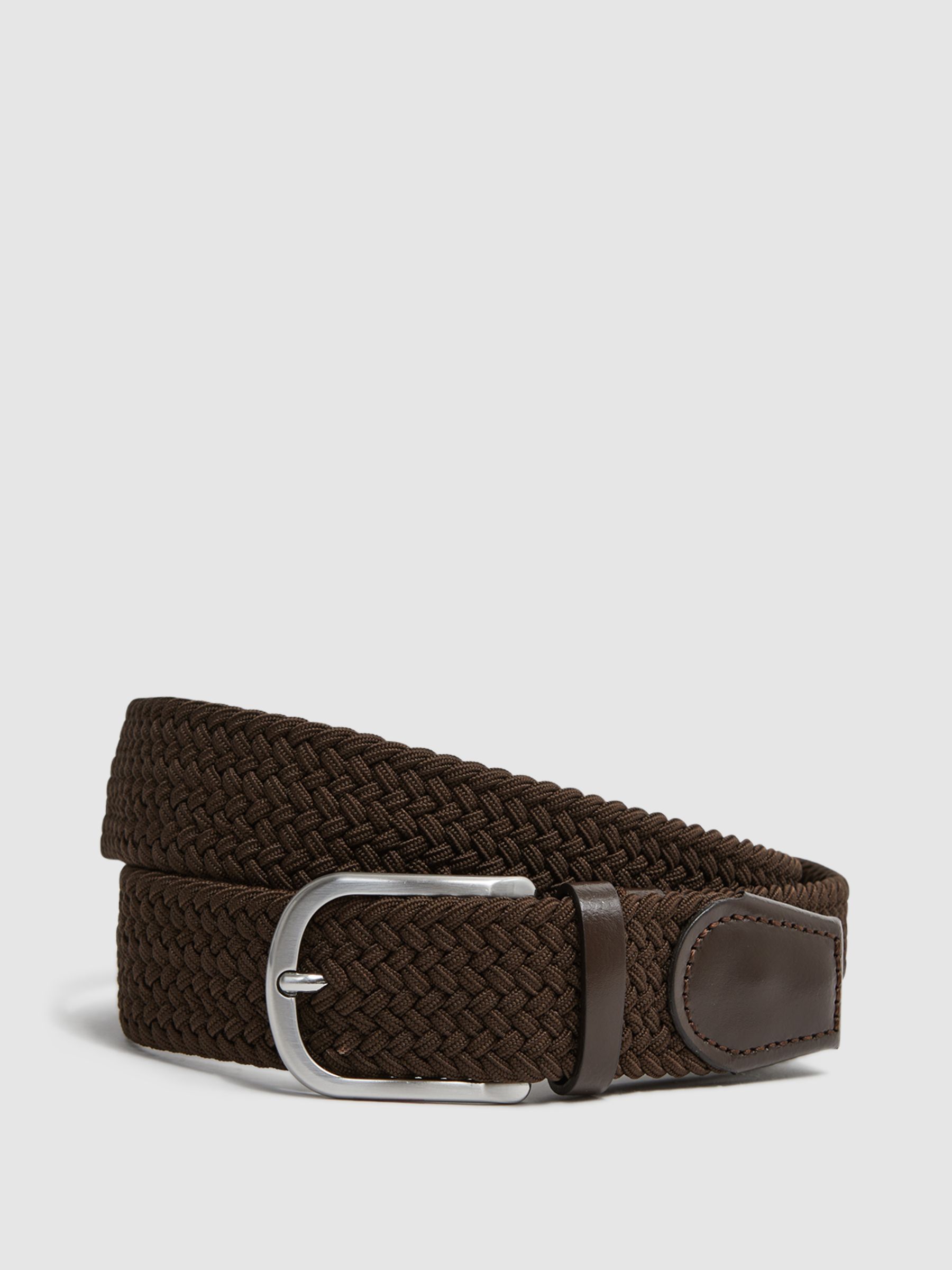 Woven Belt in Dark Brown - Image 1 of 1
