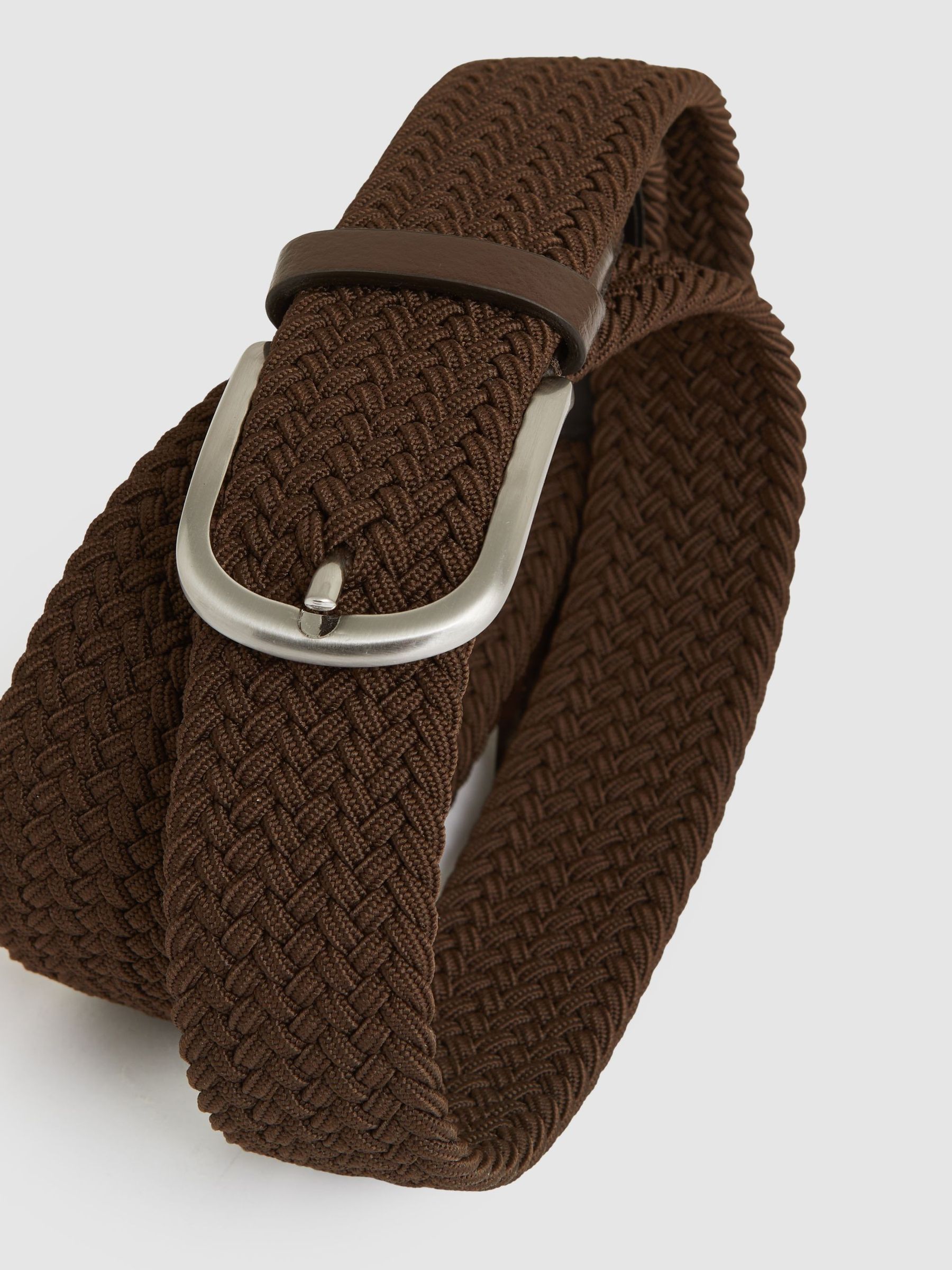 Woven Belt in Dark Brown - Image 4 of 4