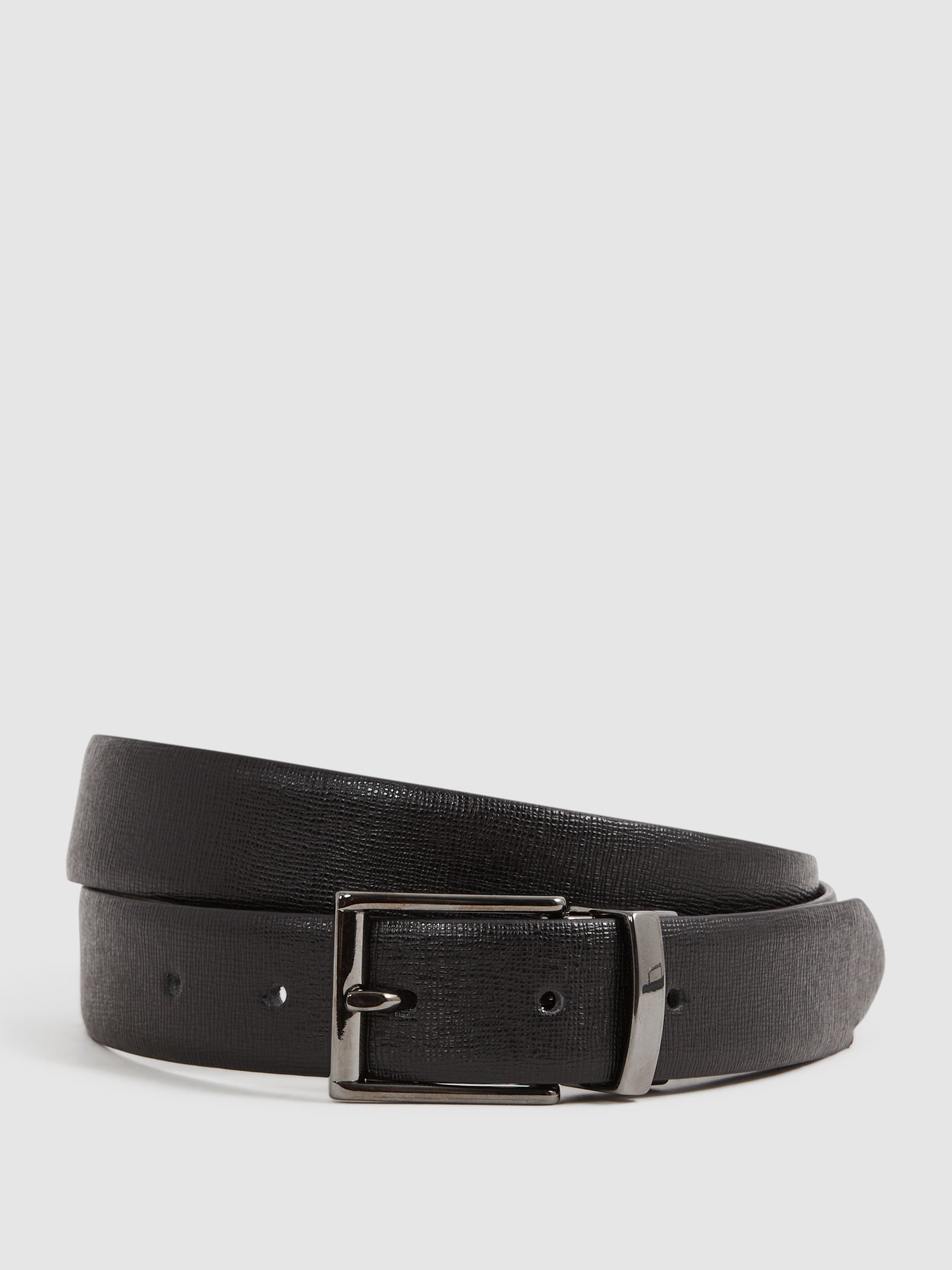 Reversible Leather Belt in Black/Brown - Image 1 of 6