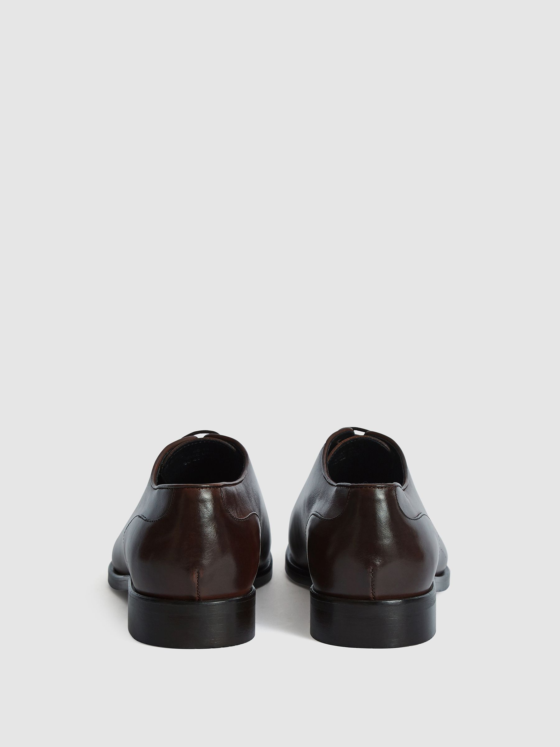 Leather Whole Cut Shoes in Dark Brown - Image 5 of 7