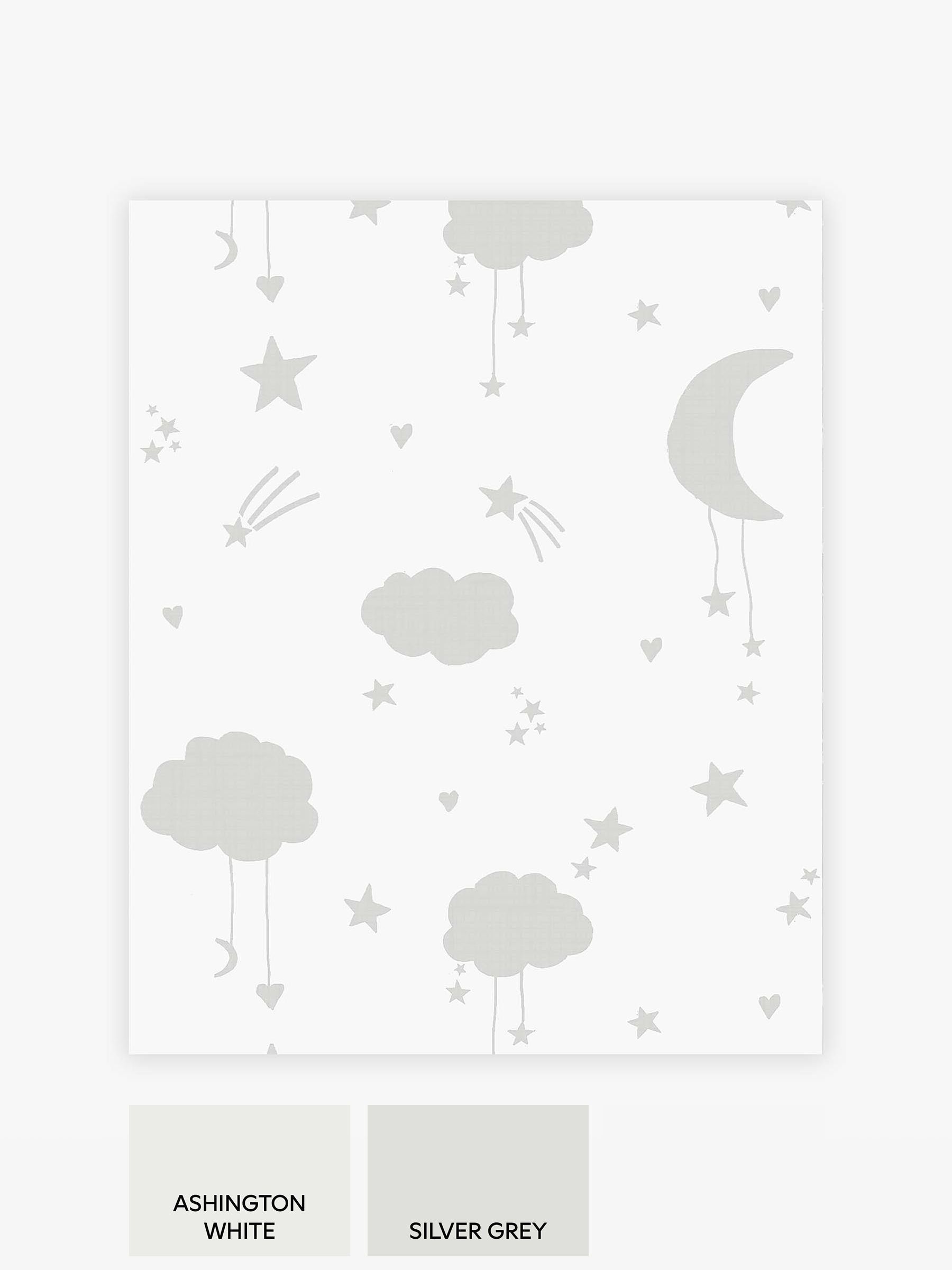 Next Grey Moon & Stars Paste The Wall 10M Wallpaper - Image 3 of 4