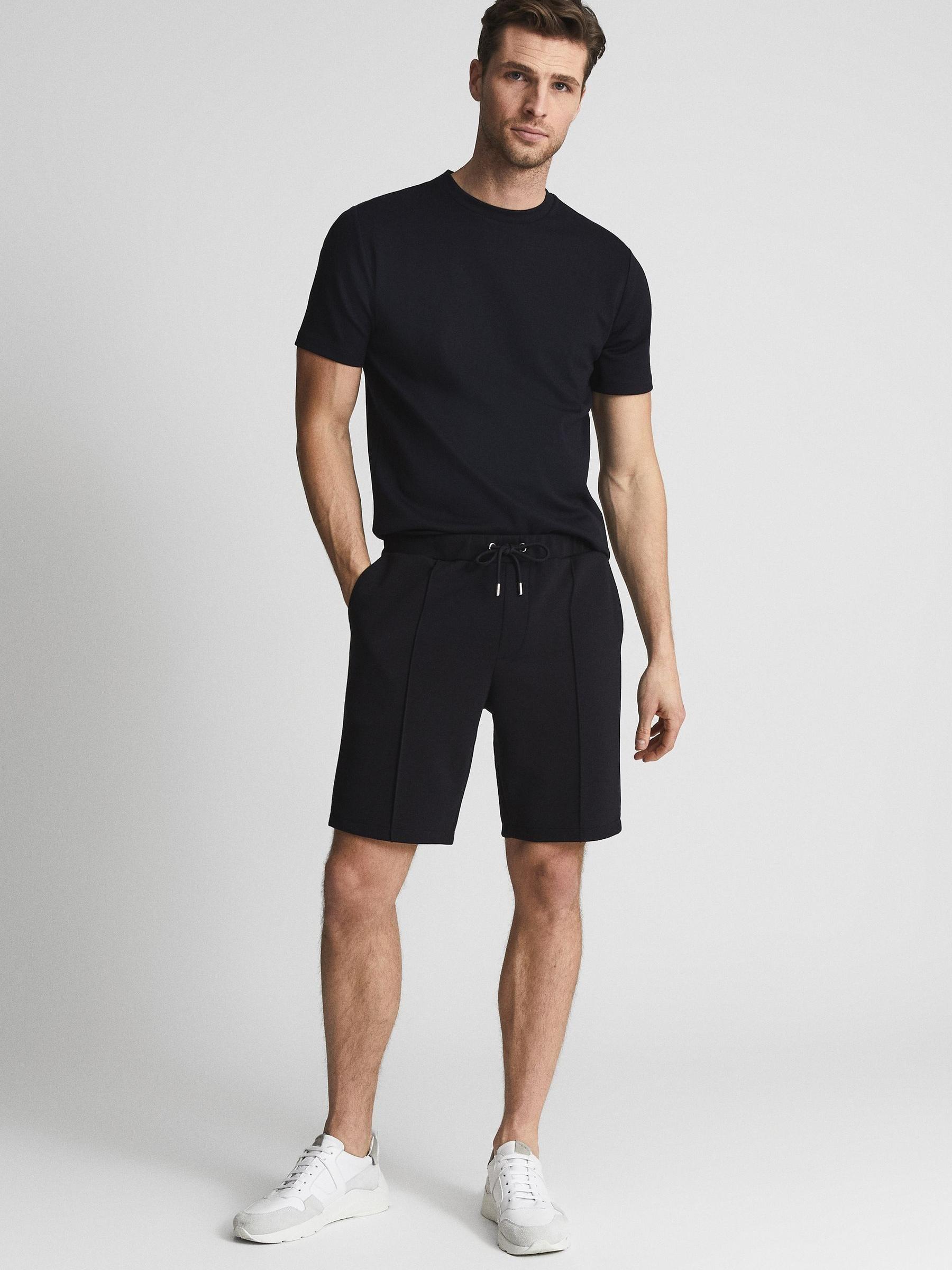 Jersey Shorts in Navy - Image 1 of 6