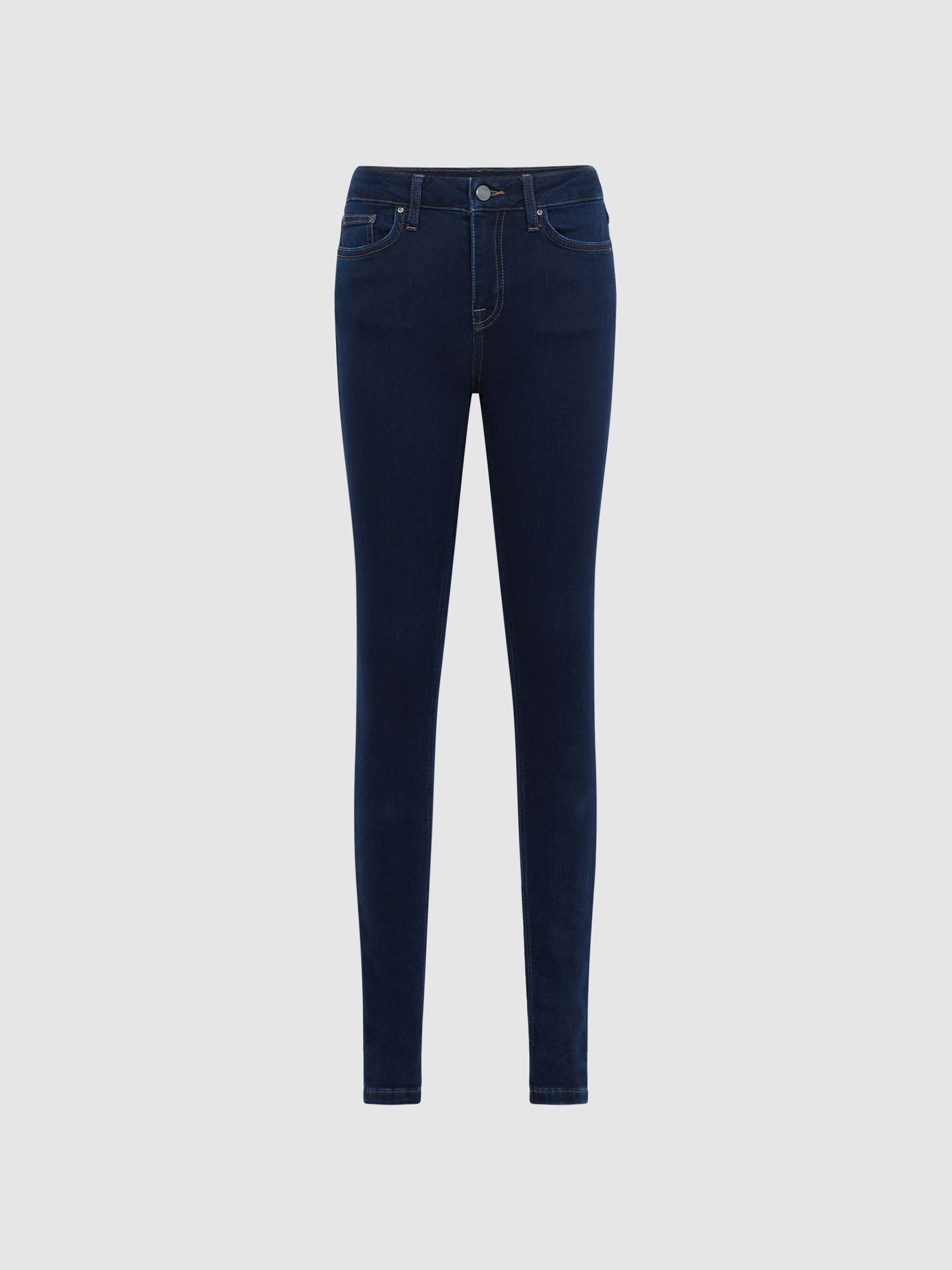 Petite Mid Rise Skinny Jeans in Indigo - Image 2 of 6
