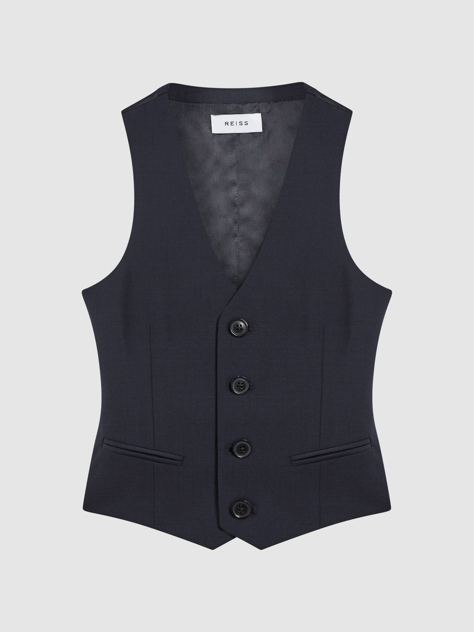 4-9 yrs Wool Blend Waistcoat in Navy - Image 3 of 6