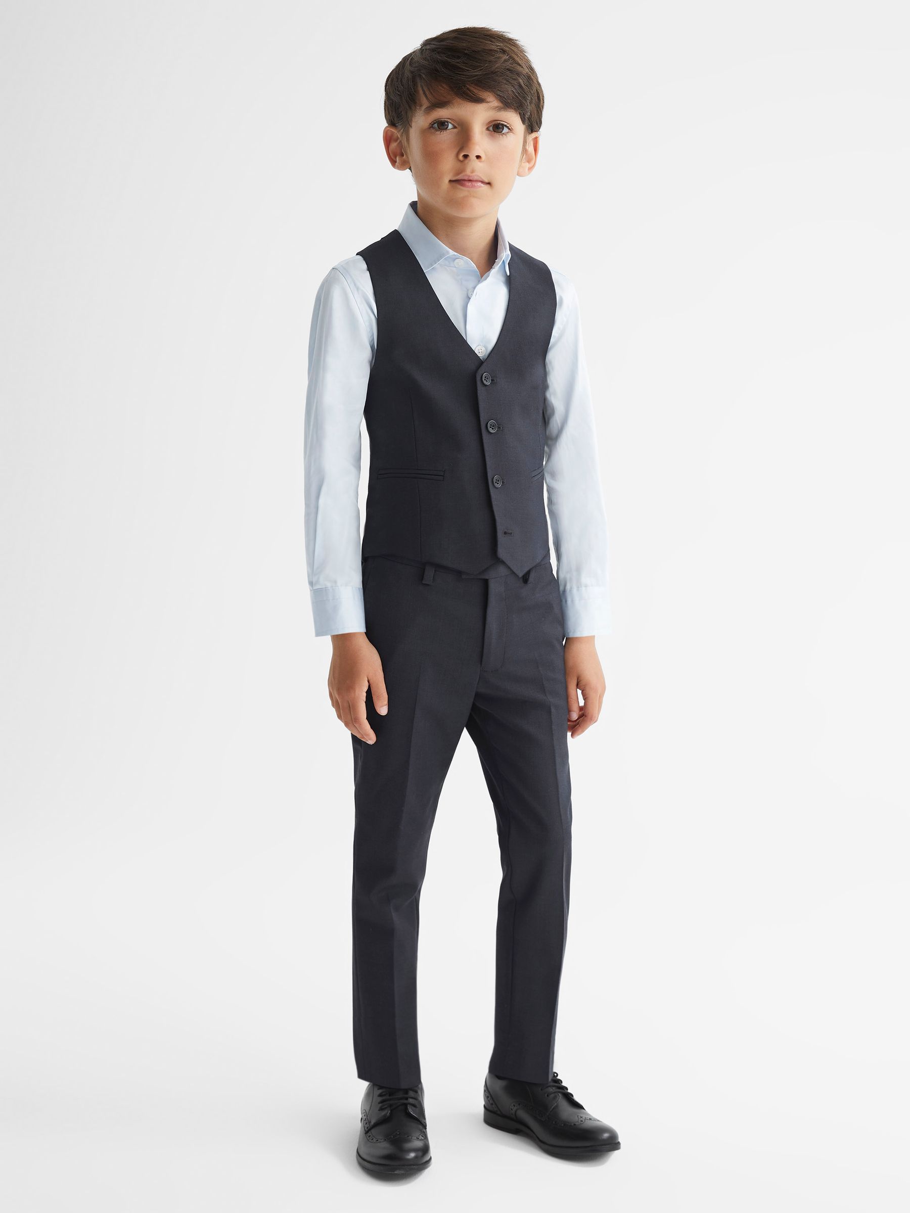 4-9 yrs Wool Blend Waistcoat in Navy - Image 5 of 6