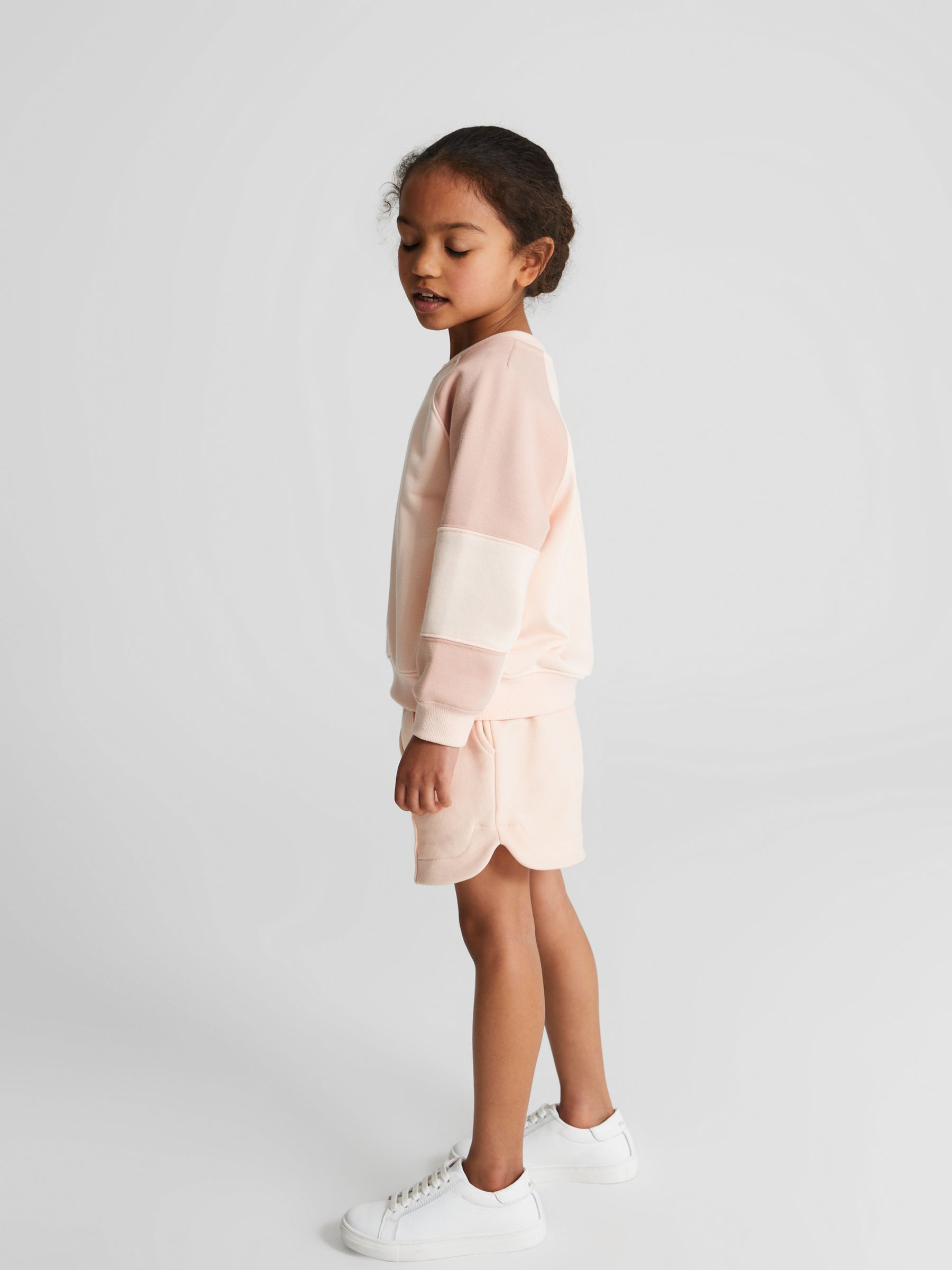 Jersey Shorts in Pale Pink - Image 1 of 6 Jersey Shorts in Pale Pink - Image 1 of 6