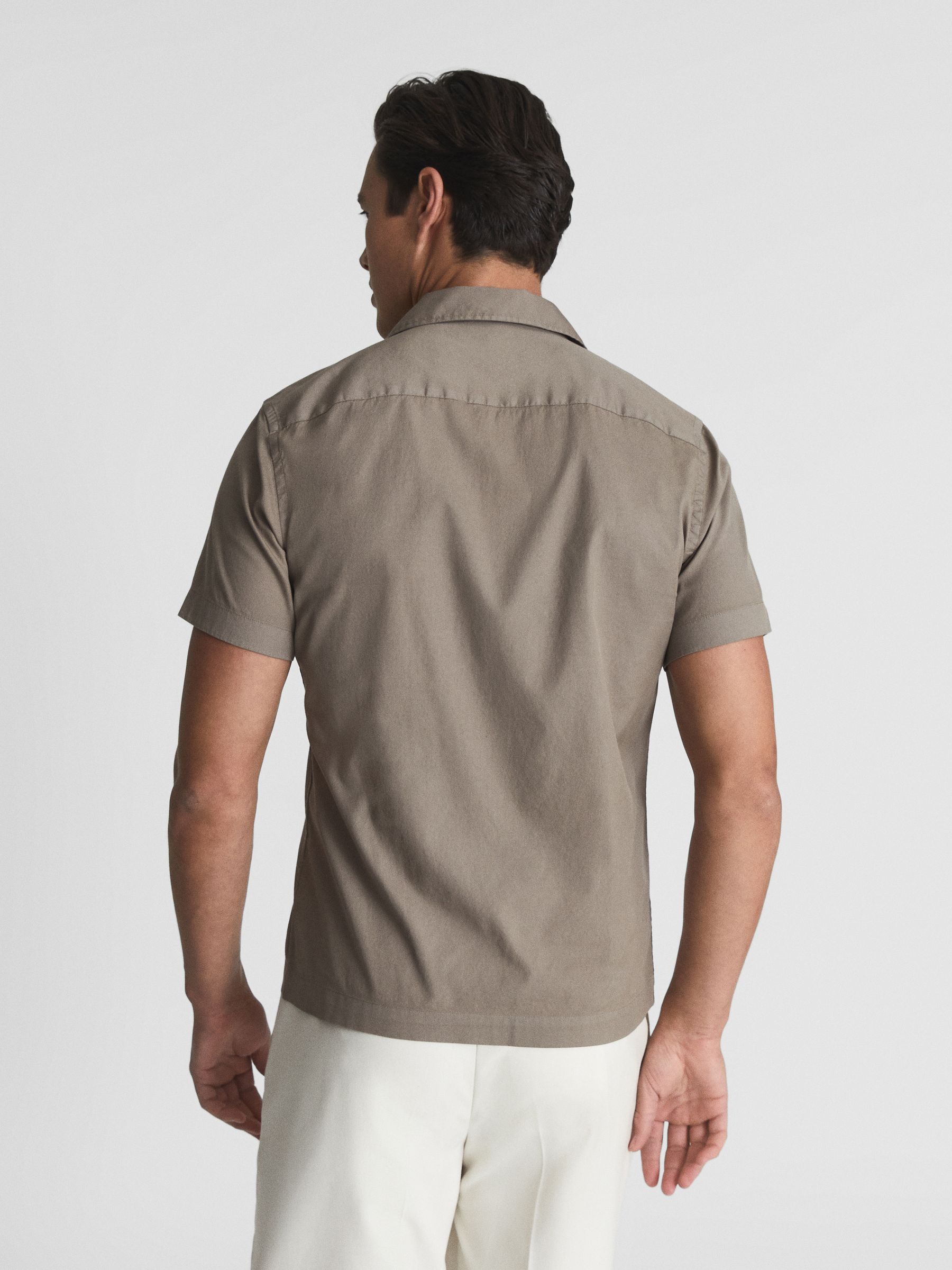 Cuban Collar Shirt in Sage - Image 5 of 5