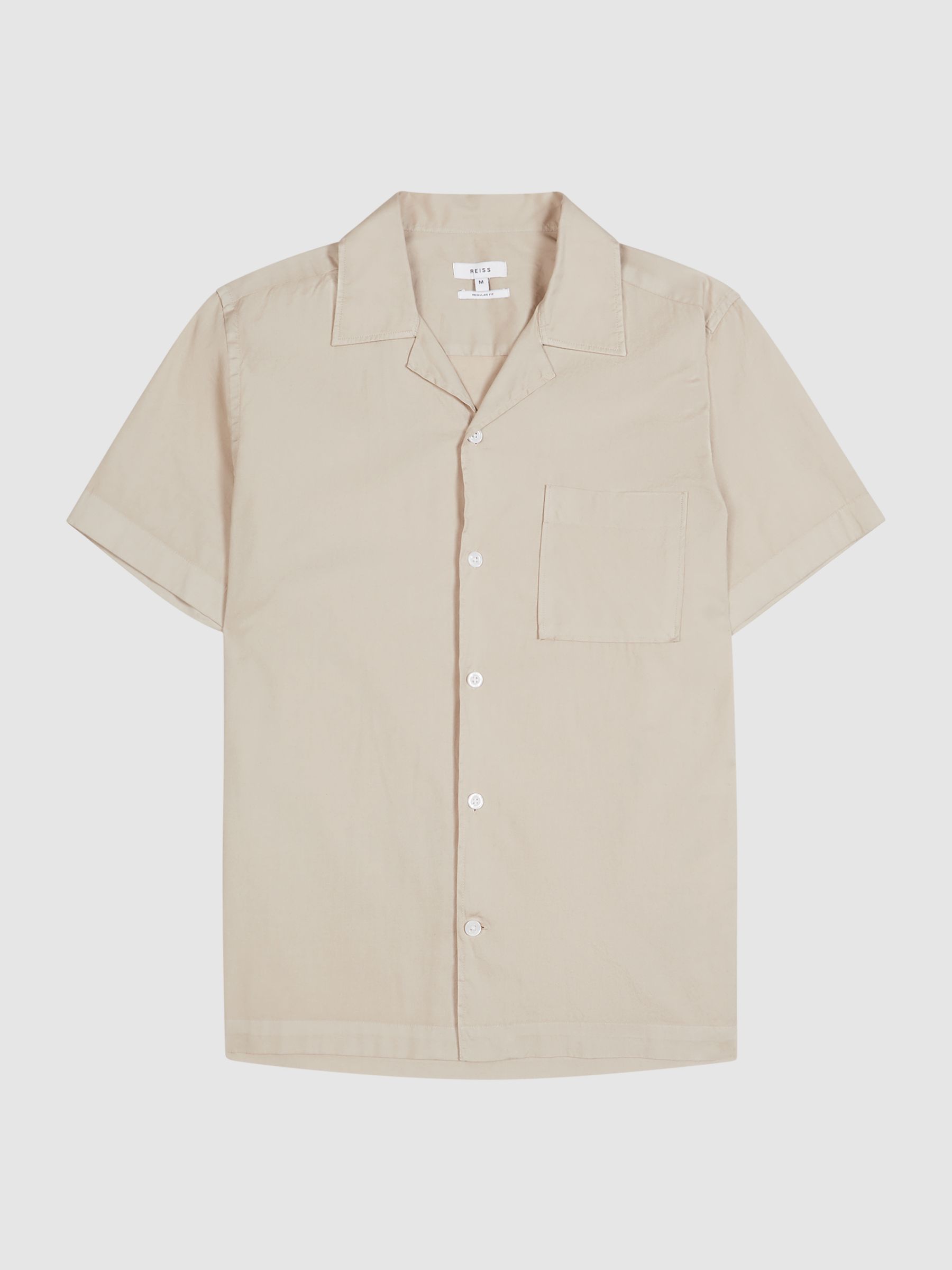 Cuban Collar Shirt in Stone - Image 2 of 5