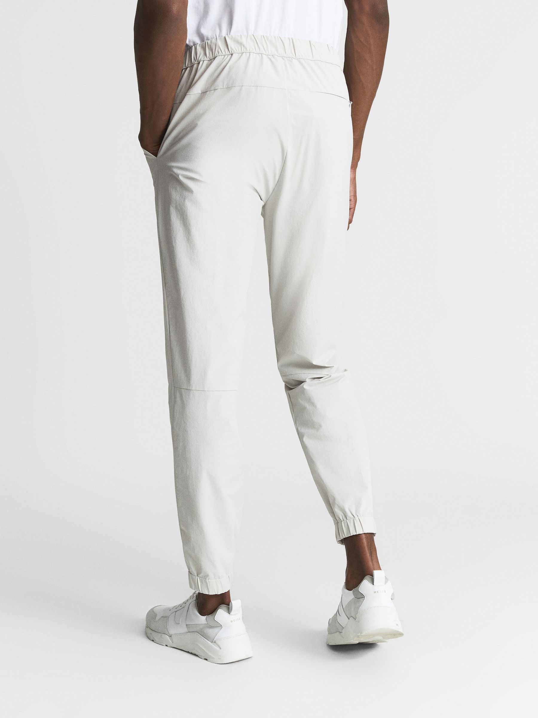 Elasticated Waist Technical Trousers in Stone - Image 5 of 6