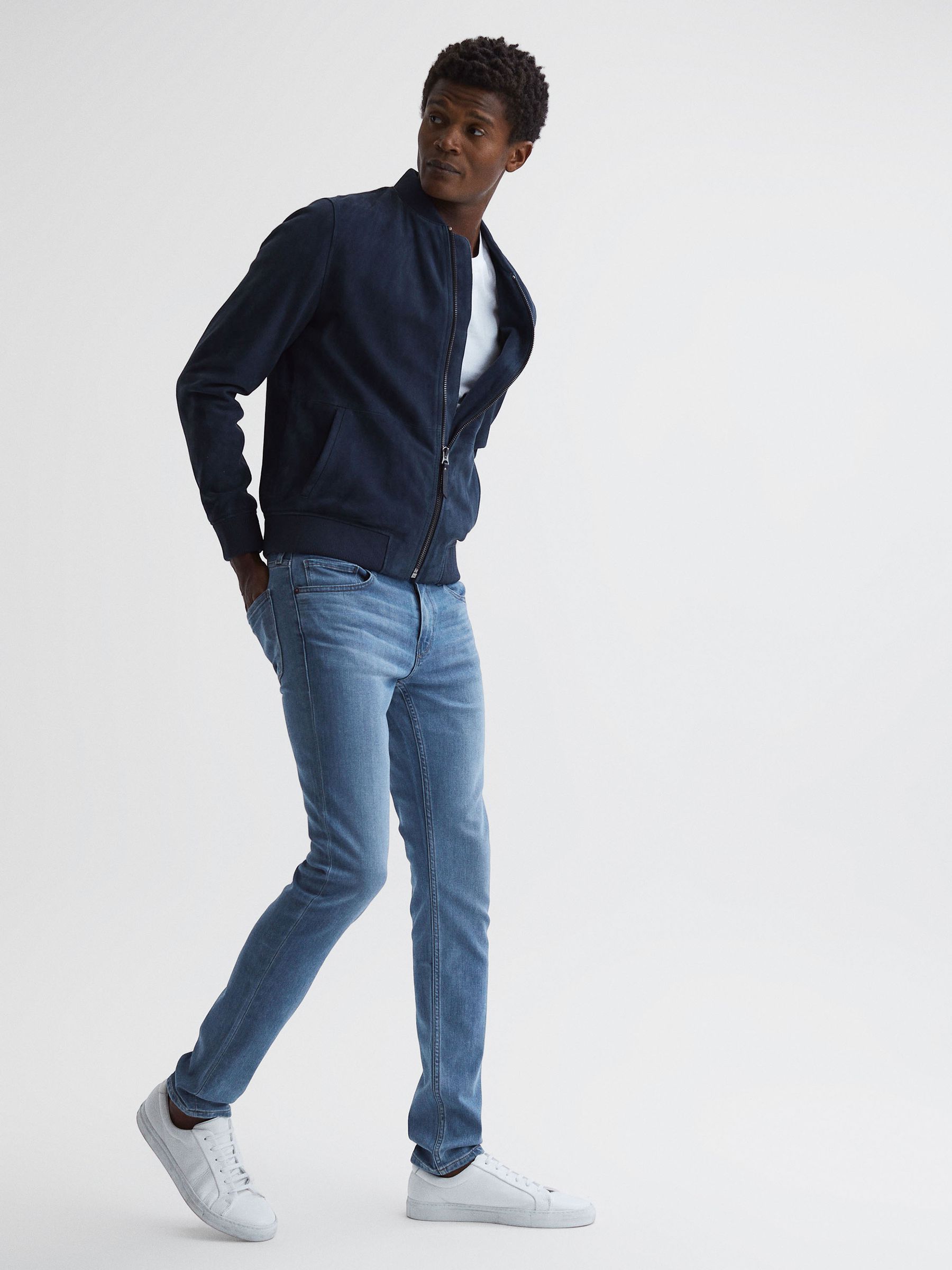 Paige High Stretch Super Skinny Jeans in Burnett - Image 1 of 6
