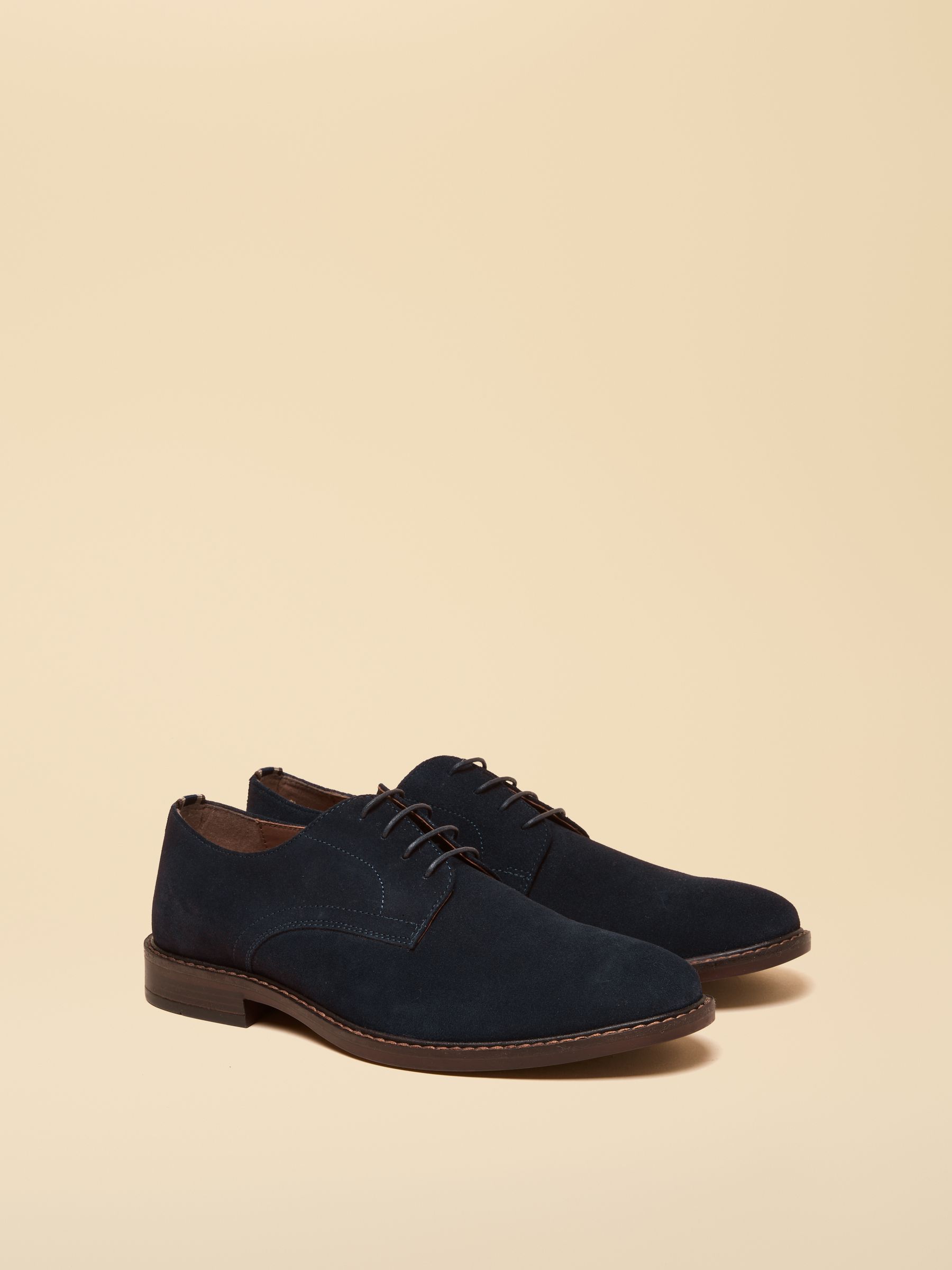 Navy Blue Suede Derby - Image 1 of 6