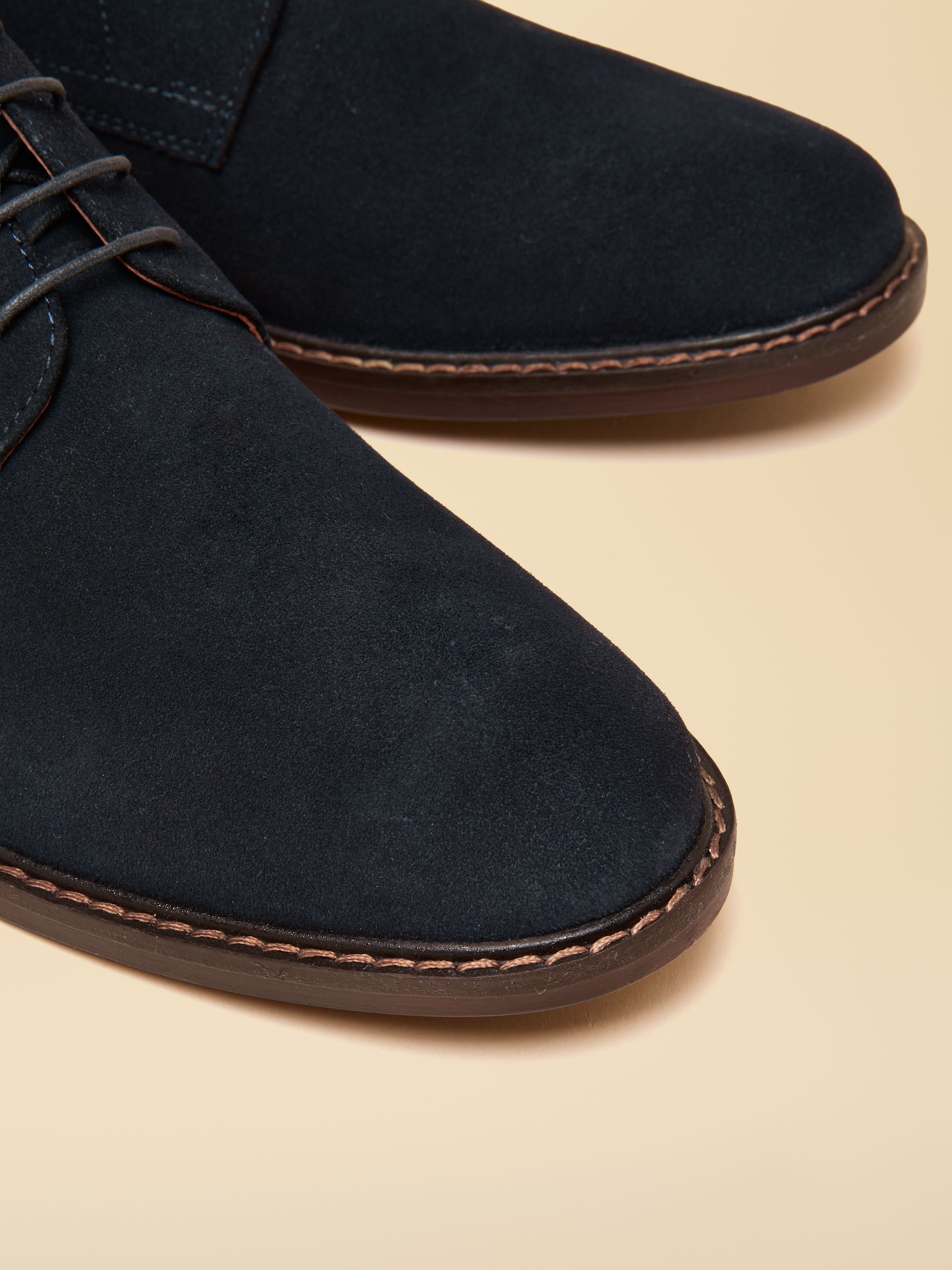 Navy Blue Suede Derby - Image 5 of 6