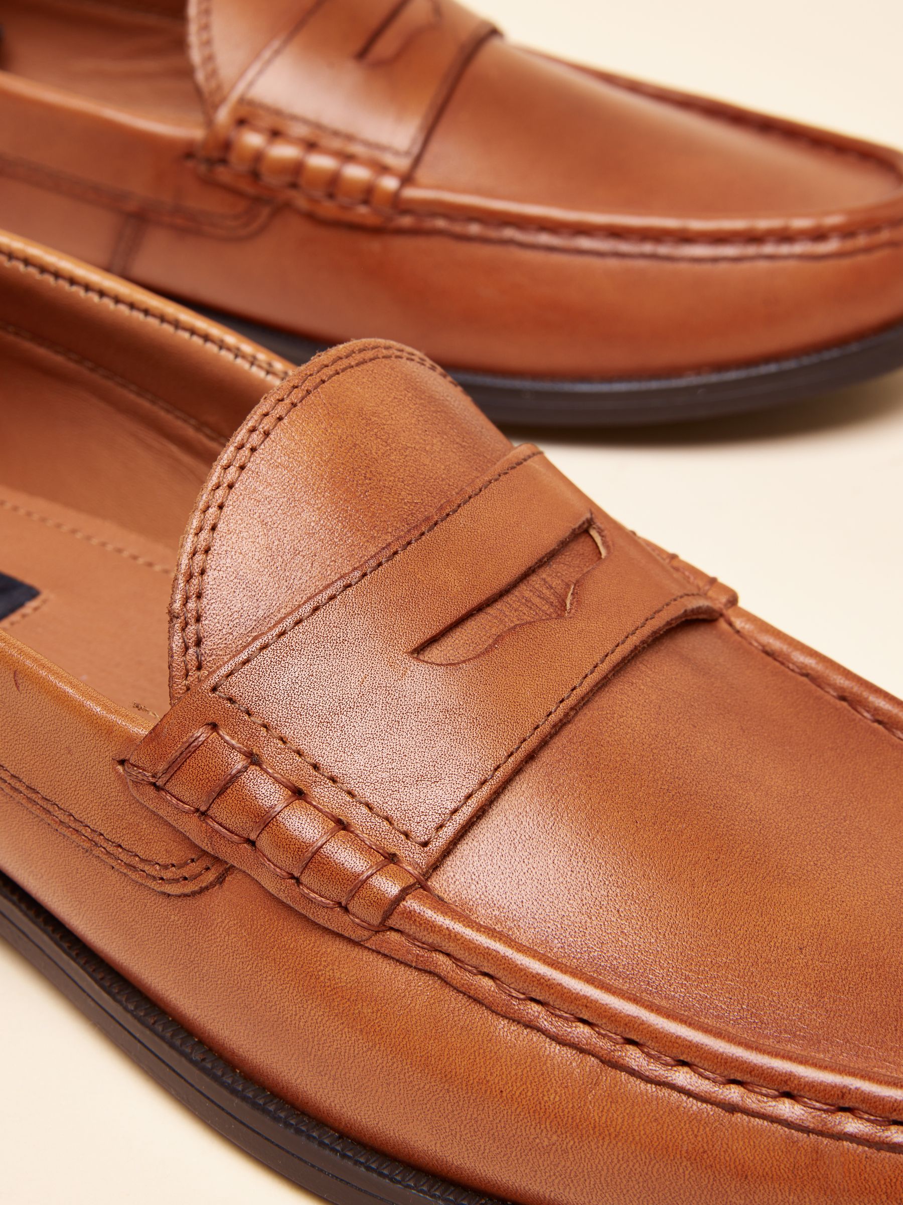 Tan Brown Penny Loafers - Image 6 of 6