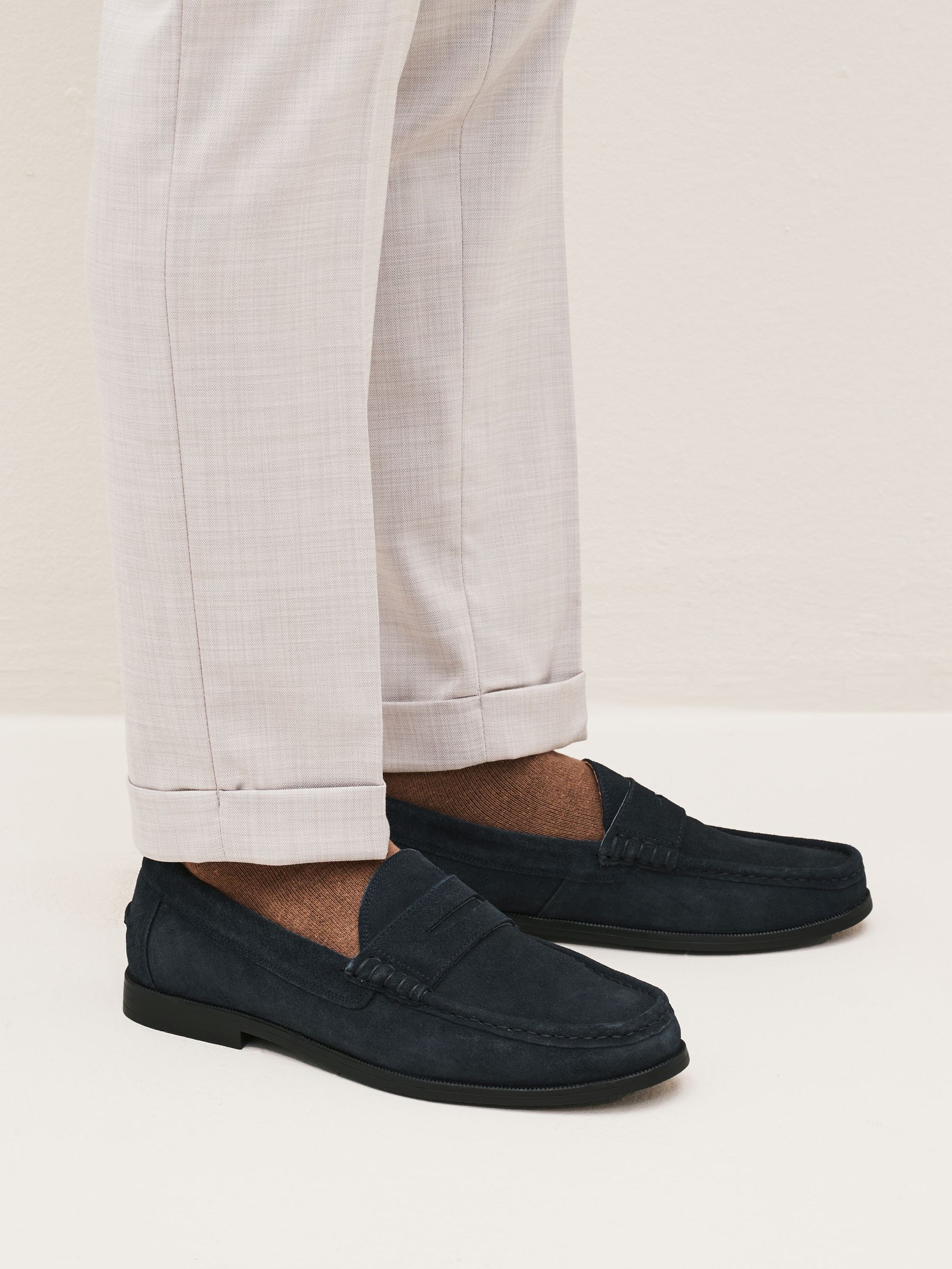 Navy Blue Penny Loafers - Image 7 of 8