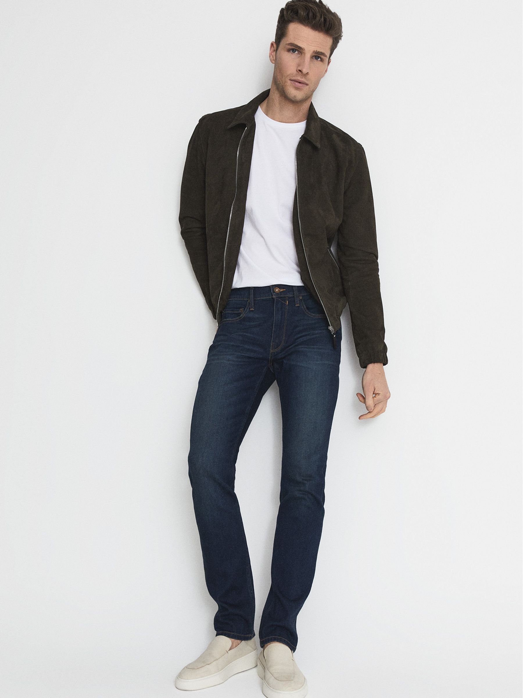 Paige High Slim Fit Stretch Jeans in Von - Image 1 of 6