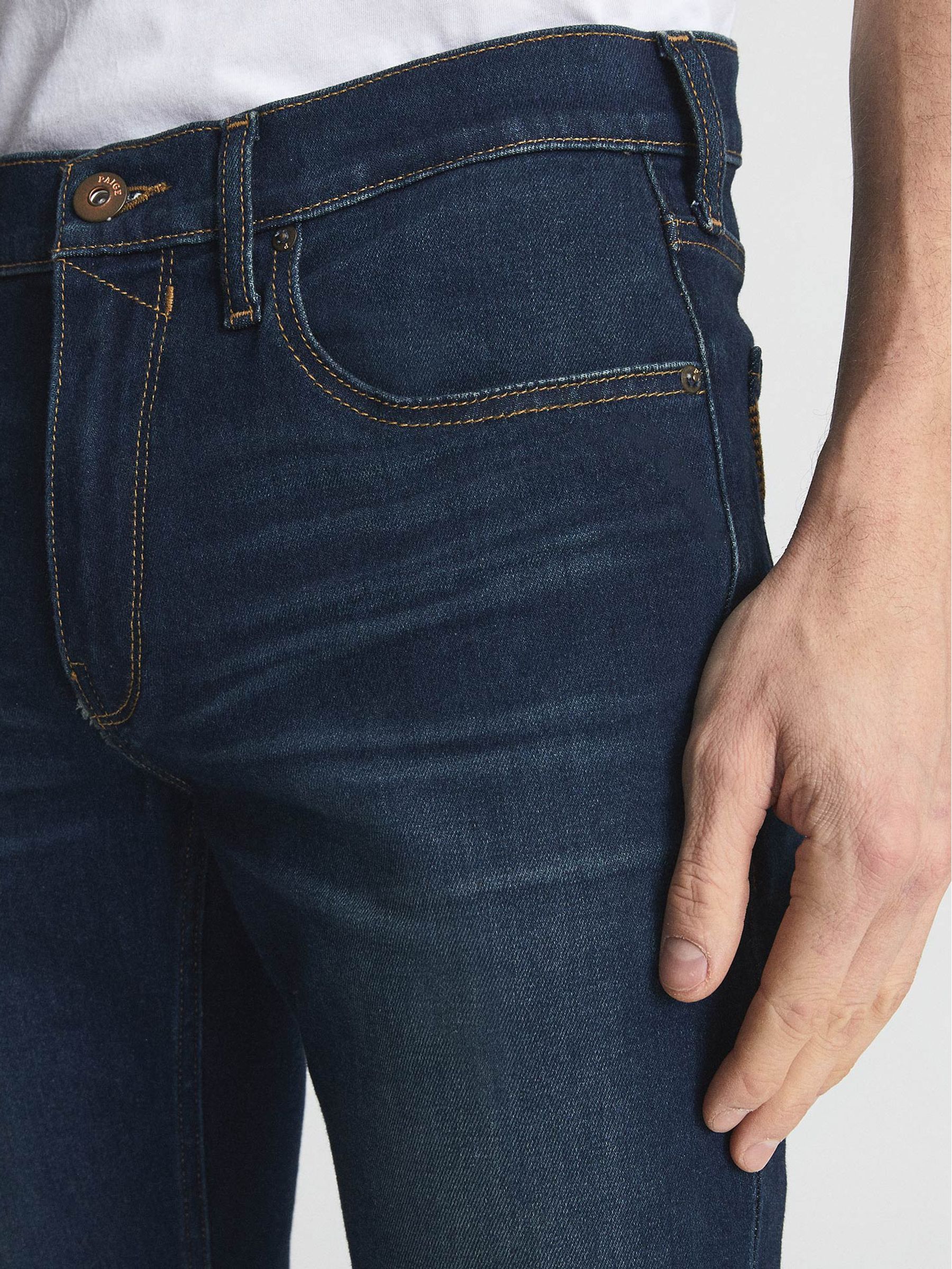 Paige High Slim Fit Stretch Jeans in Von - Image 4 of 6