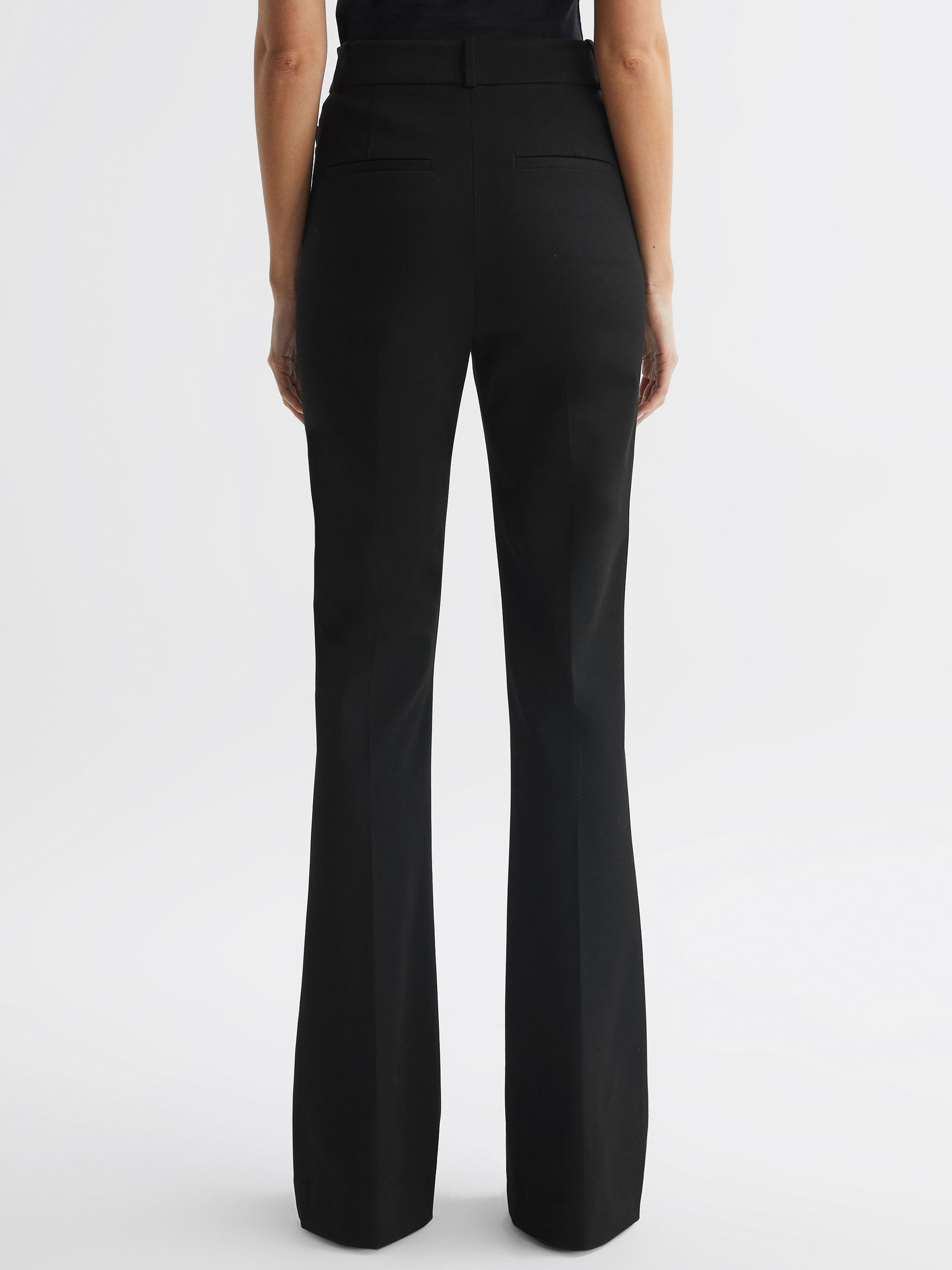 Flared High Rise Trousers in Black - Image 5 of 6