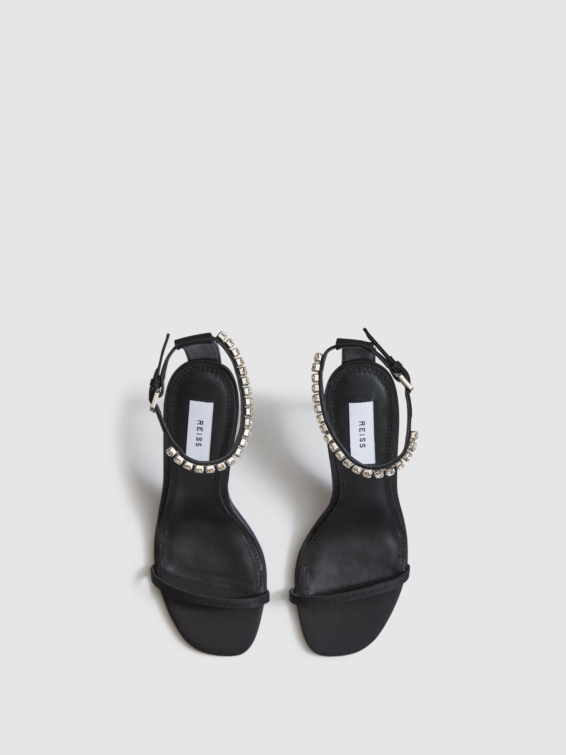 Strappy Pin Heel Sandals in Black - Image 6 of 10