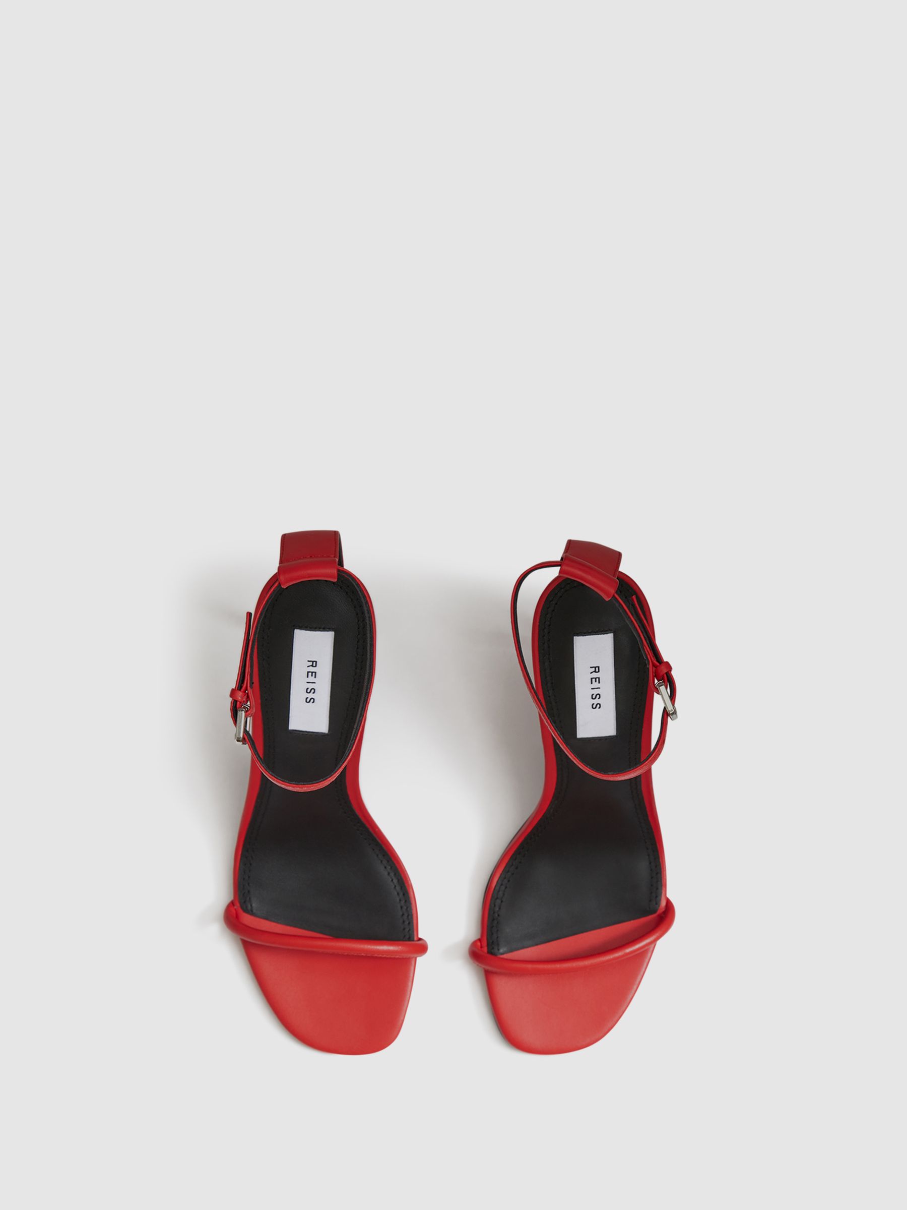 Strappy Pin Heel Sandals in Orange - Image 5 of 8