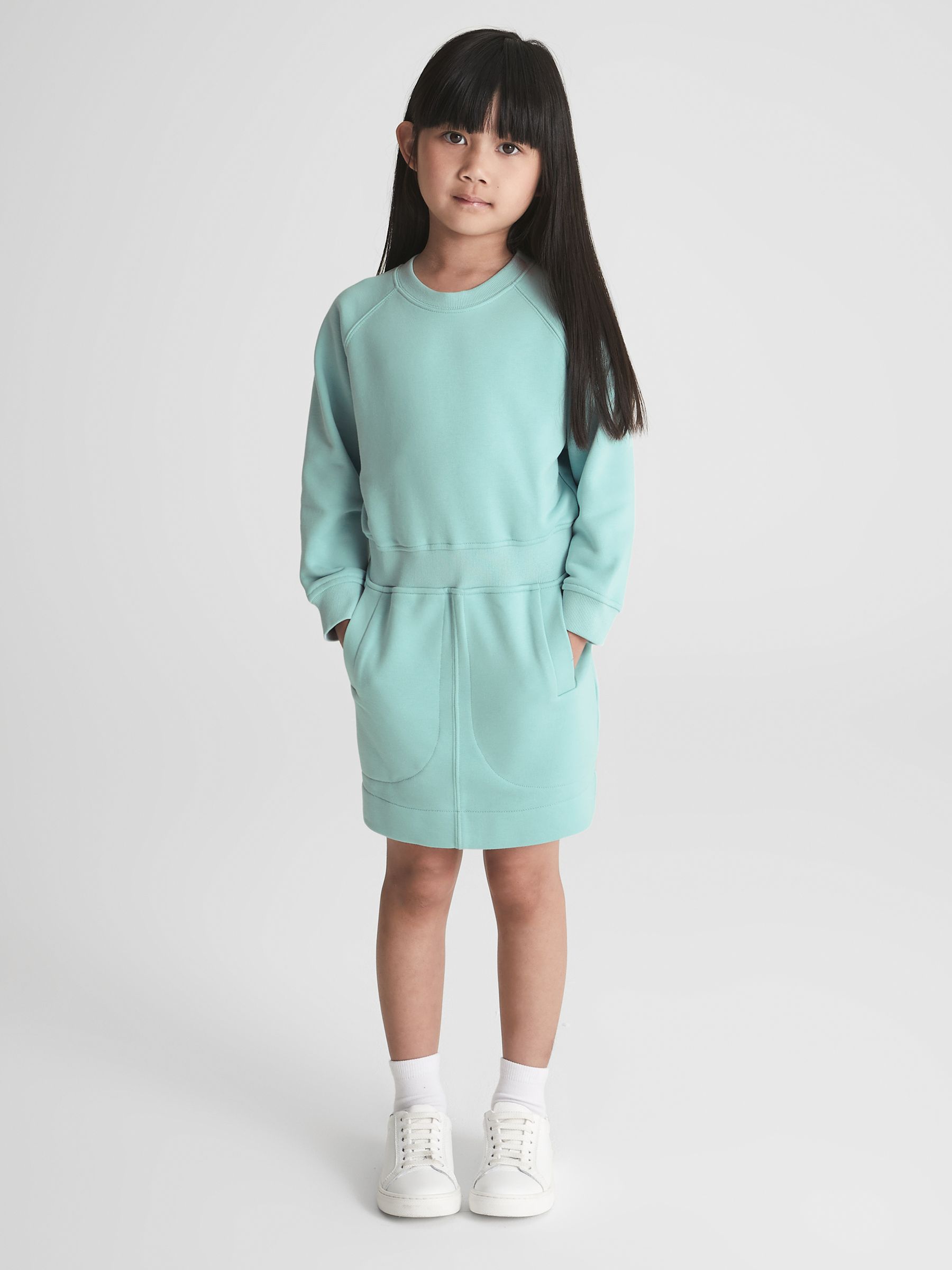 Jersey Sweater Dress in Aquamarine - Image 1 of 8